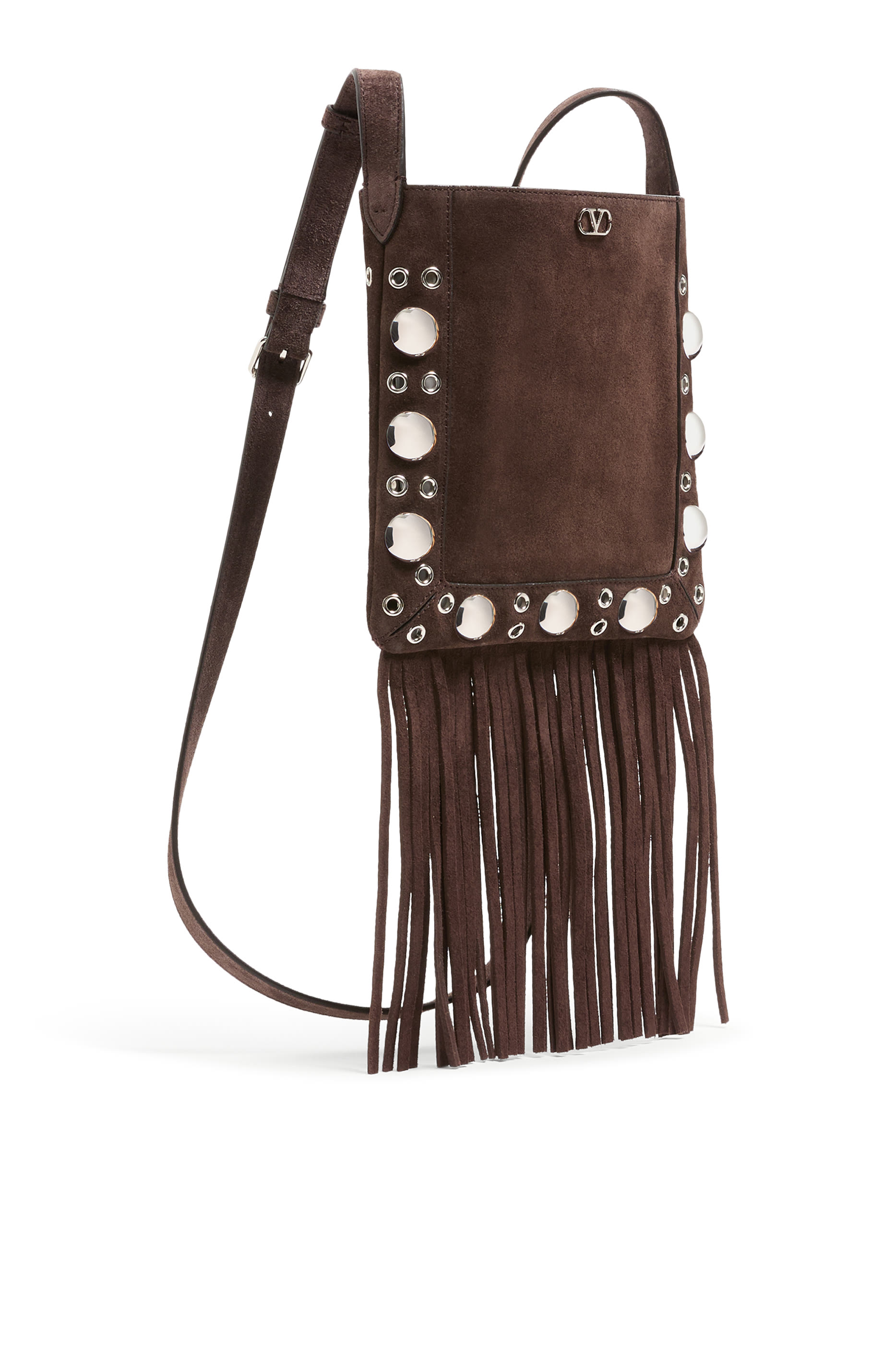 Nellc&ocirc;te Small Shoulder Bag in Suede with Fringes