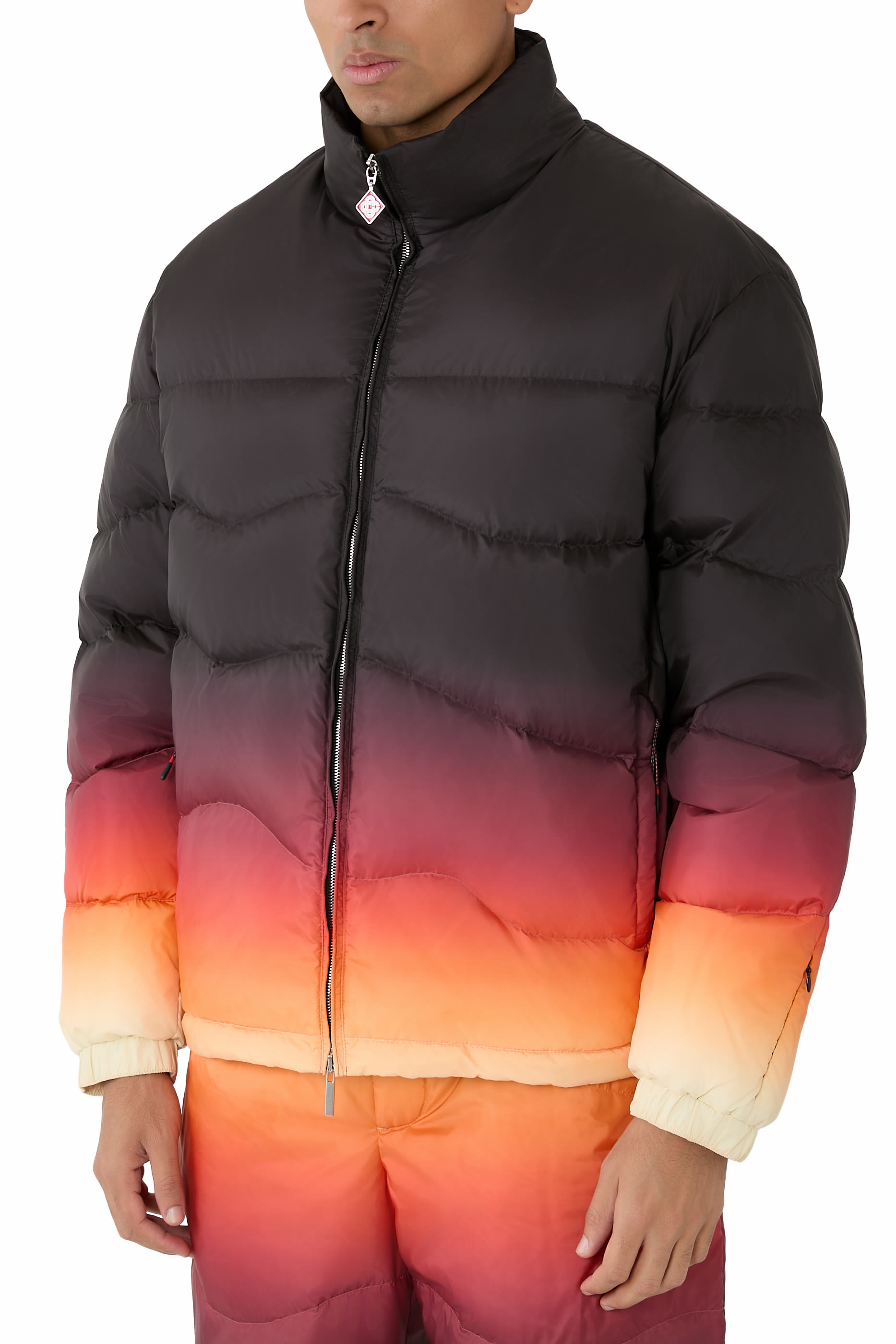  Gradient Quilted Puffer Jacket 