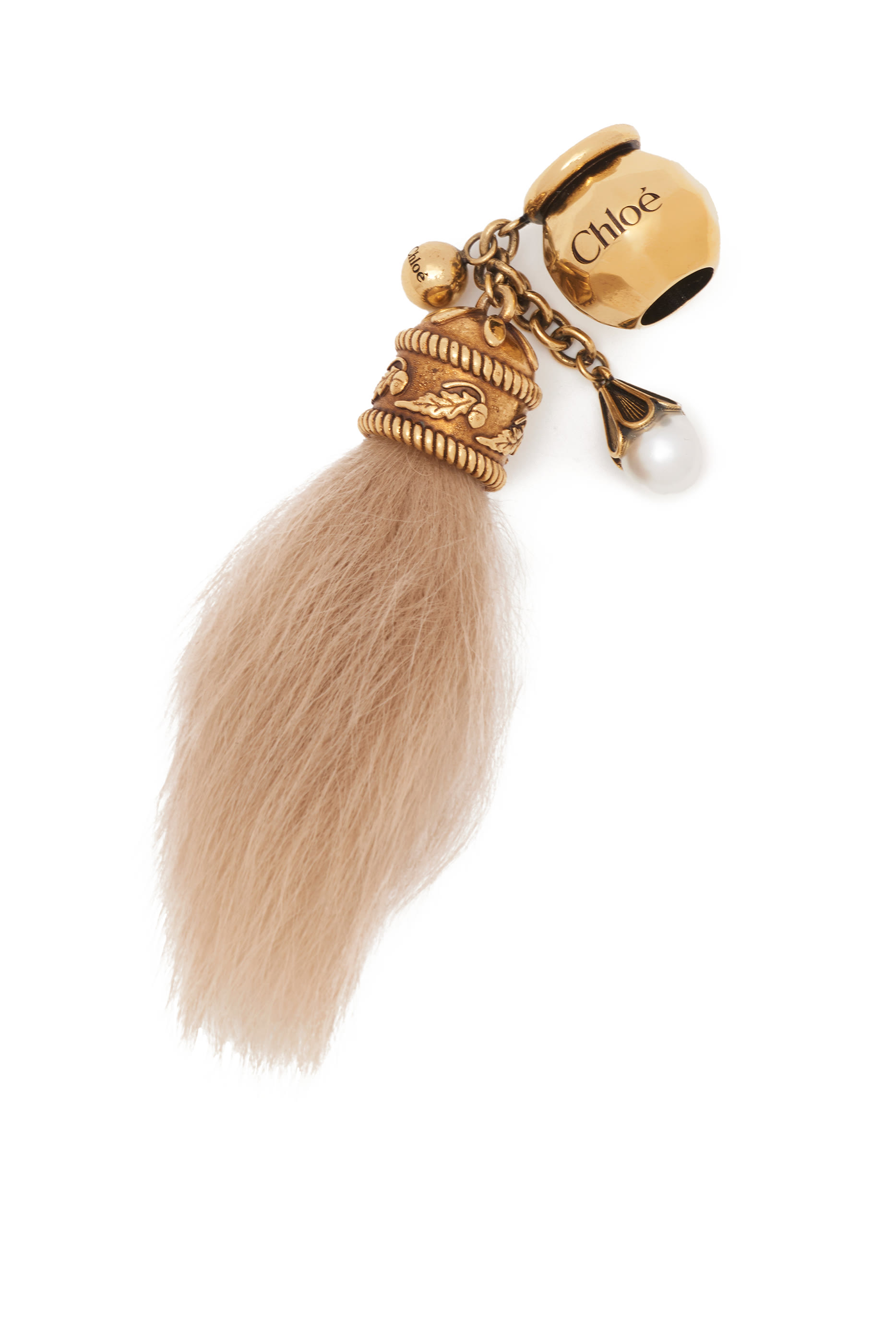  Sphere Shearling Tail Dice Charm for Bracelet Bag