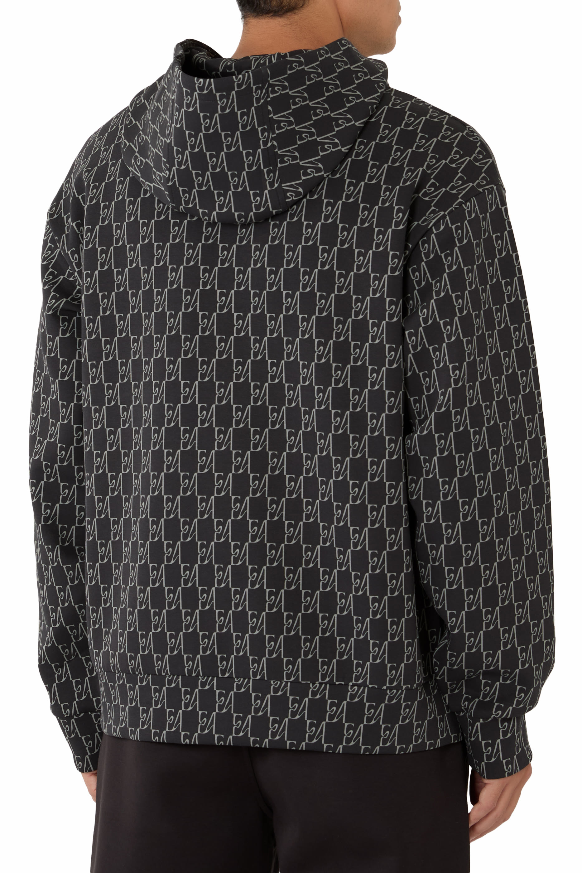 All-Over Logo Print Hoodie 