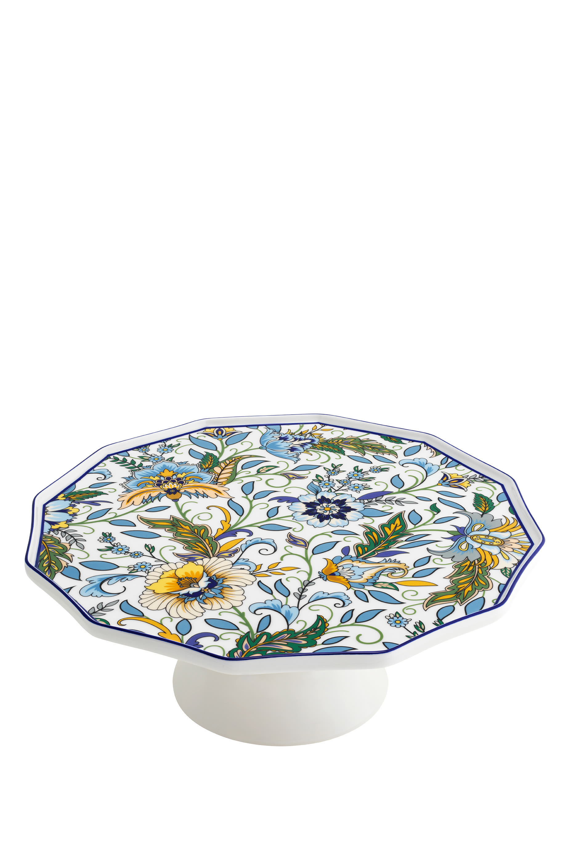 Roya Forest Footed Round Cake Platter 