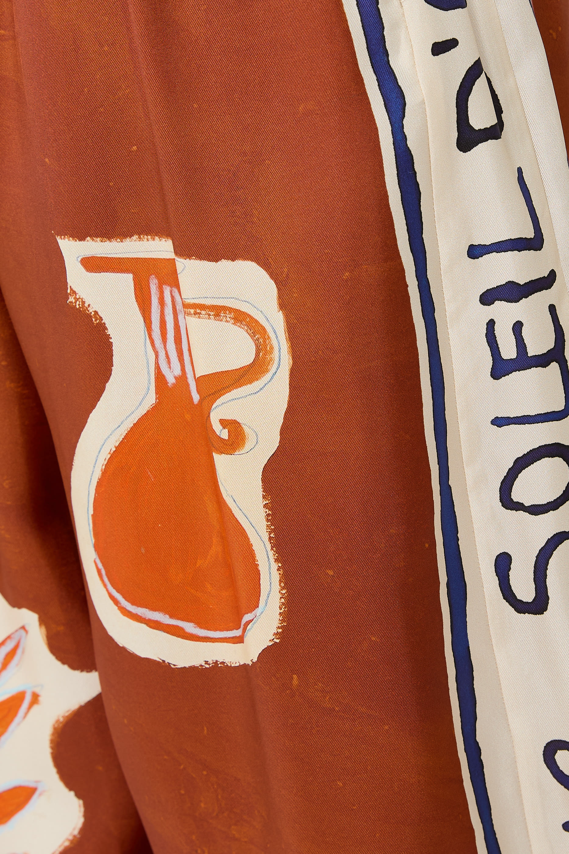 Soleil D'Amour Tapered Silk Pants