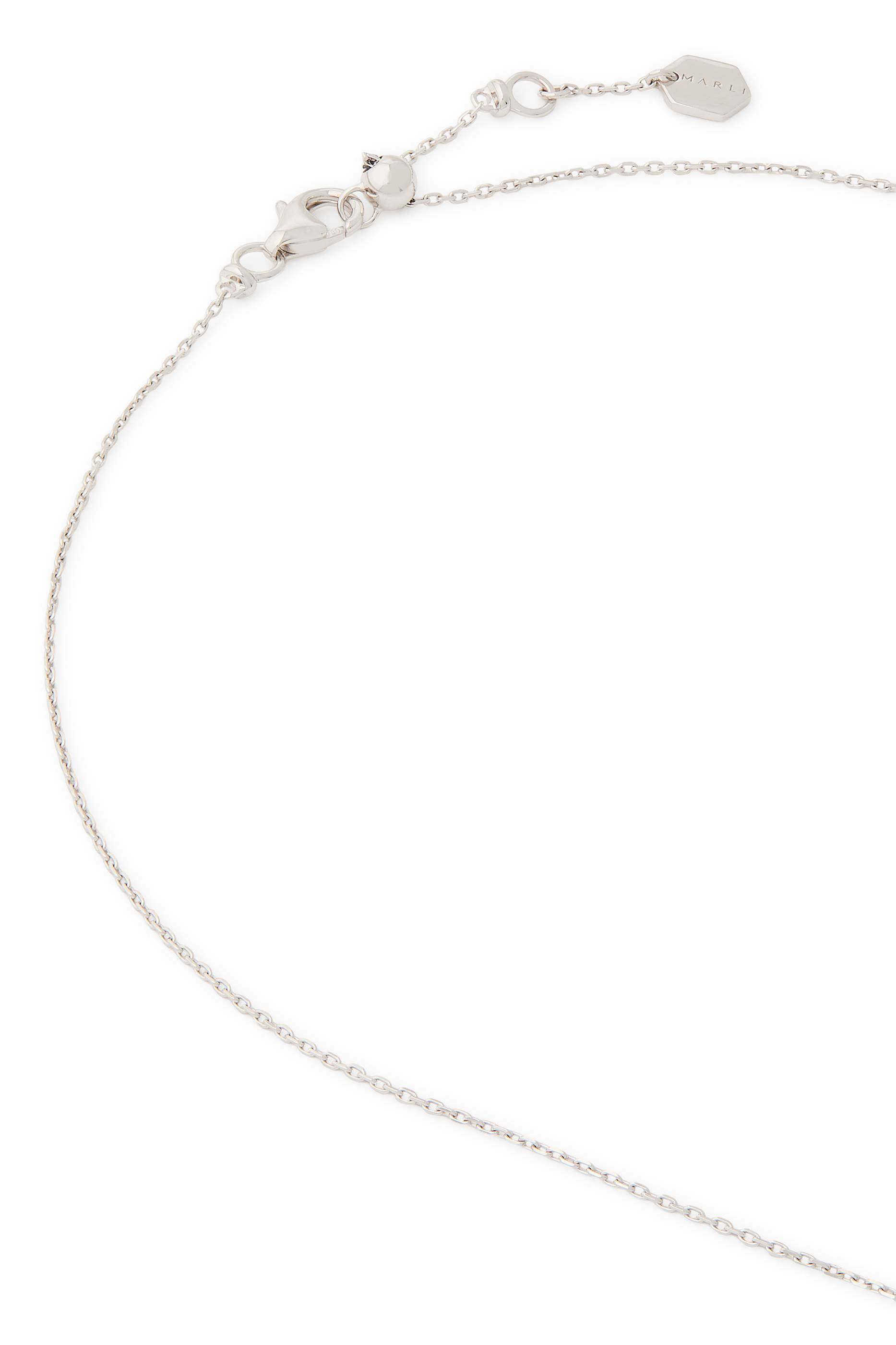 Cleo Rev Mini Pendant, 18k White Gold & Diamonds