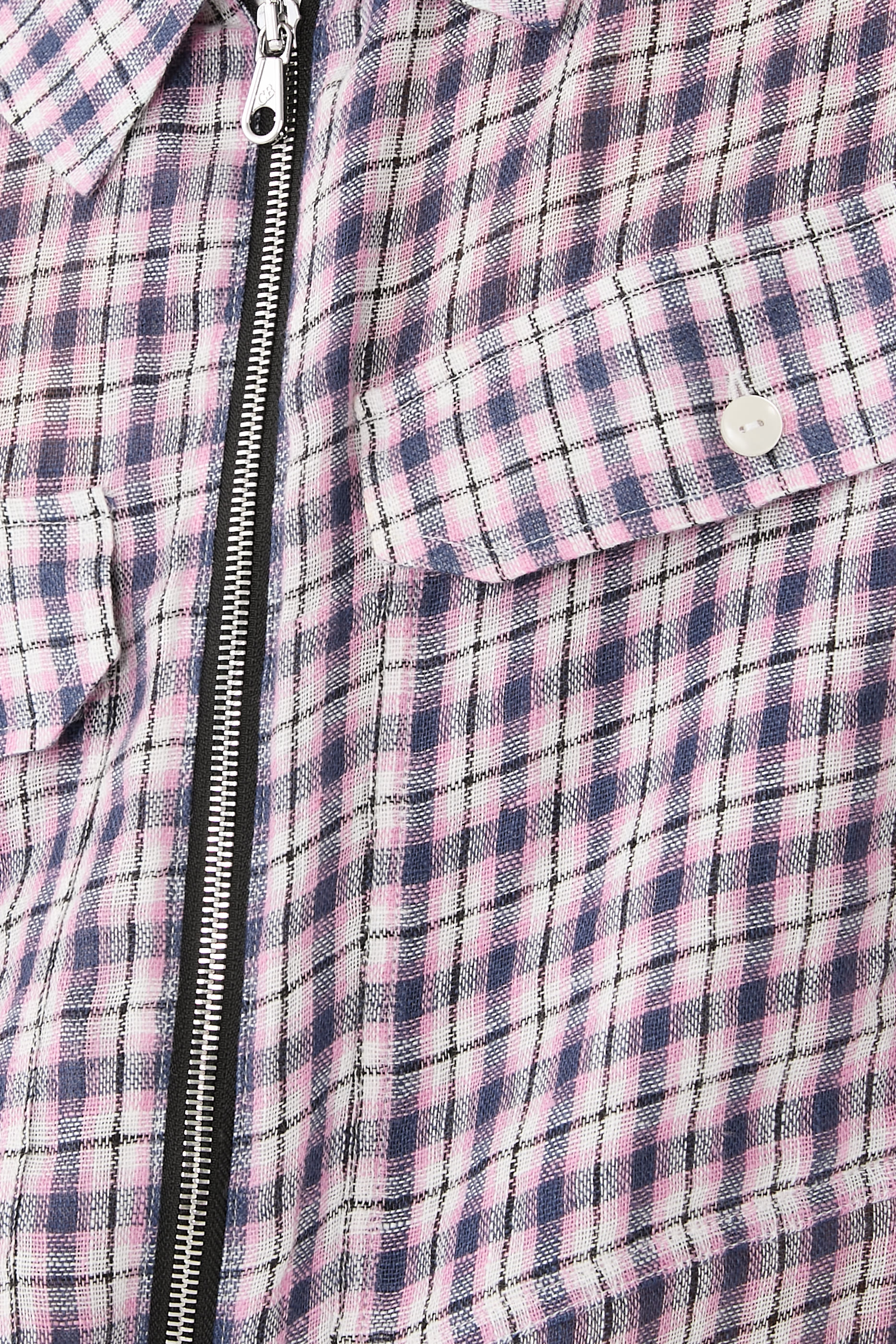  Linen Flannel Zipped Shirt 
