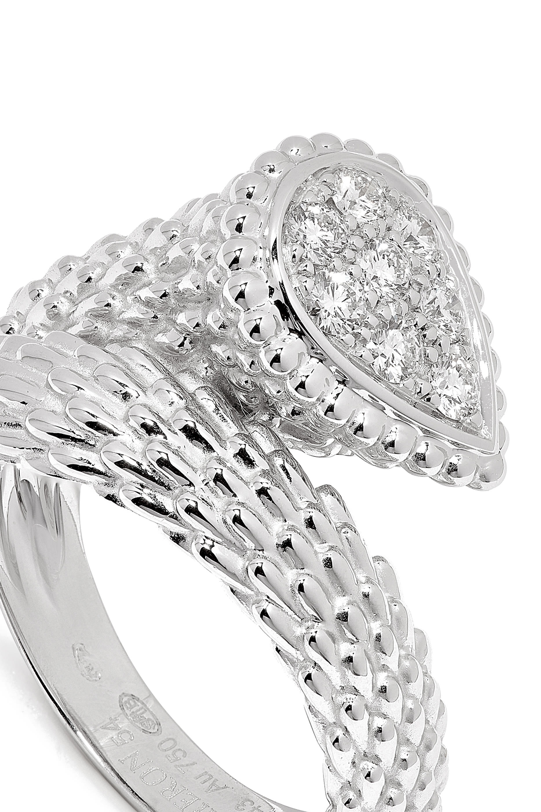 Serpent Boh&egrave;me S Motif Diamond Ring, 18k White Gold & Diamonds