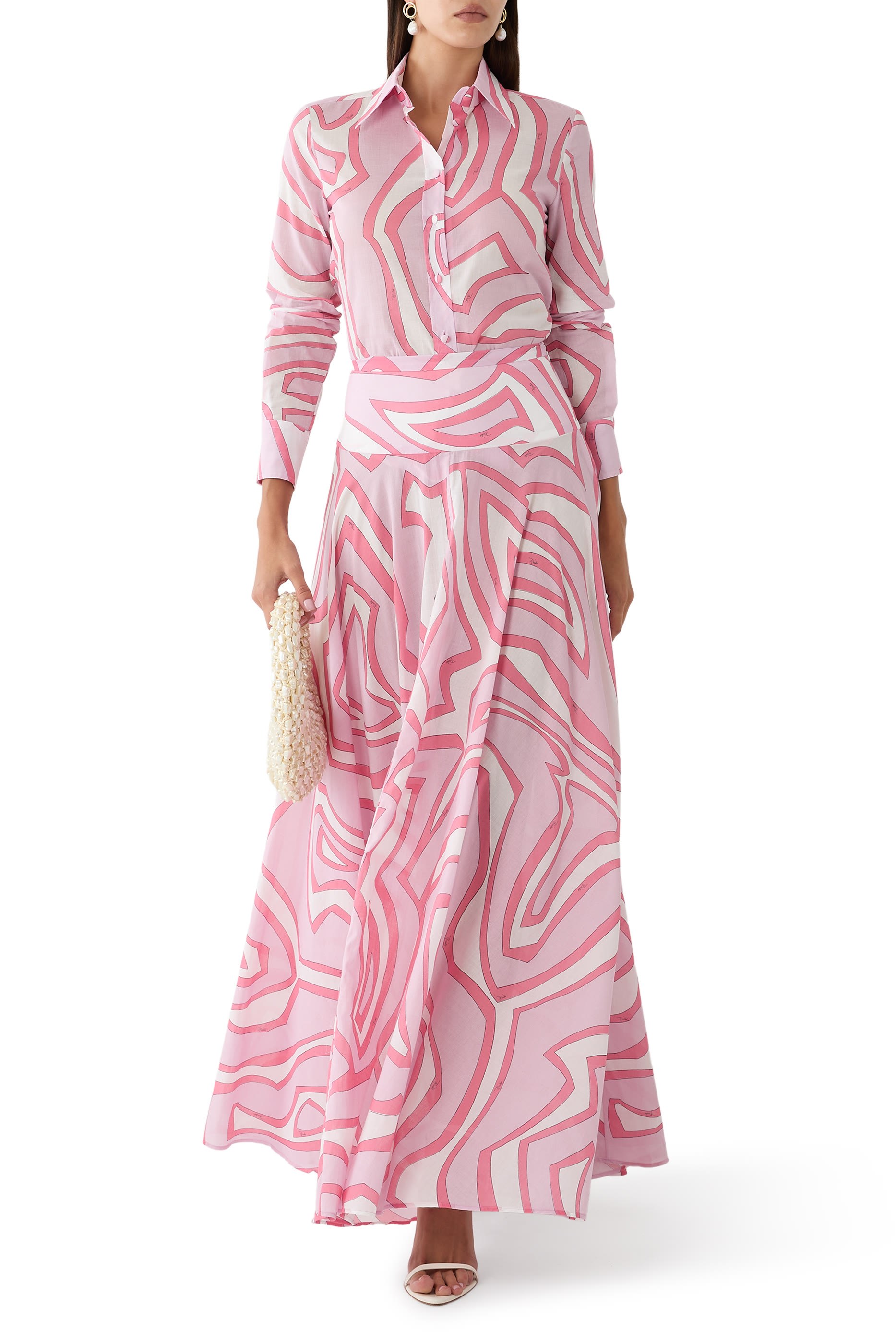  Iride-Print Button-Down Shirt 
