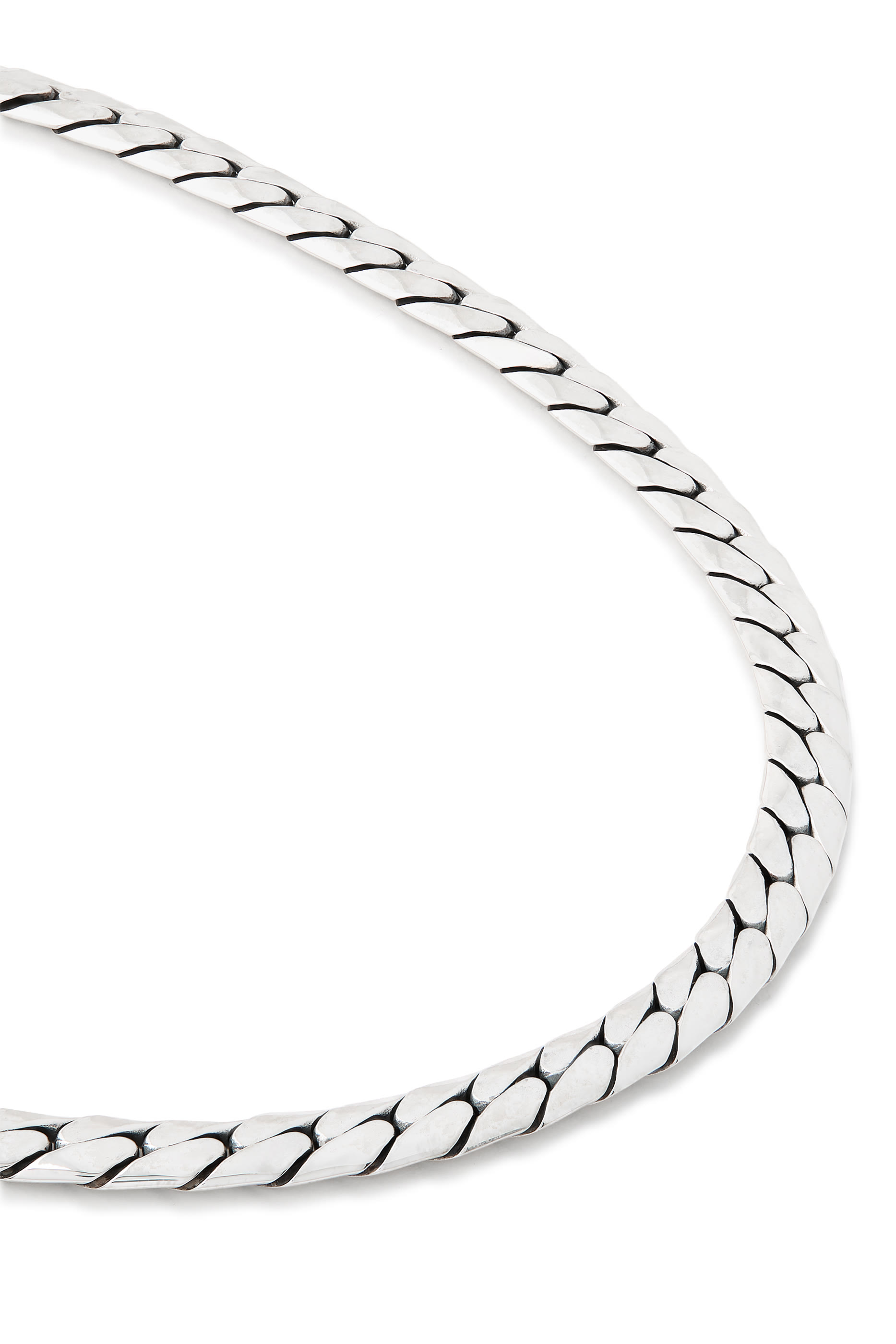 Herringbone Chain Necklace, Sterling Silver