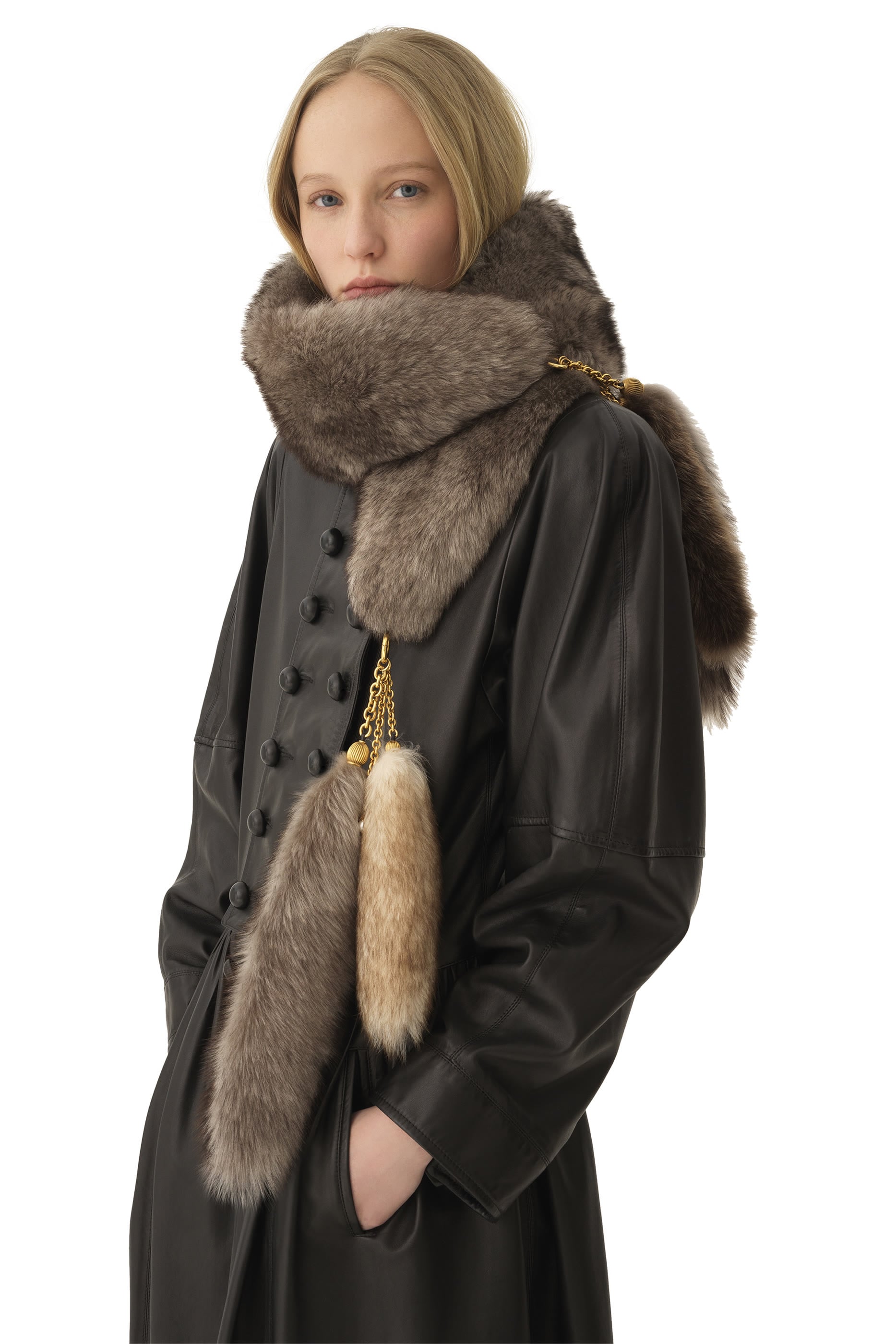 The Treasure Tails Shearling Scarf