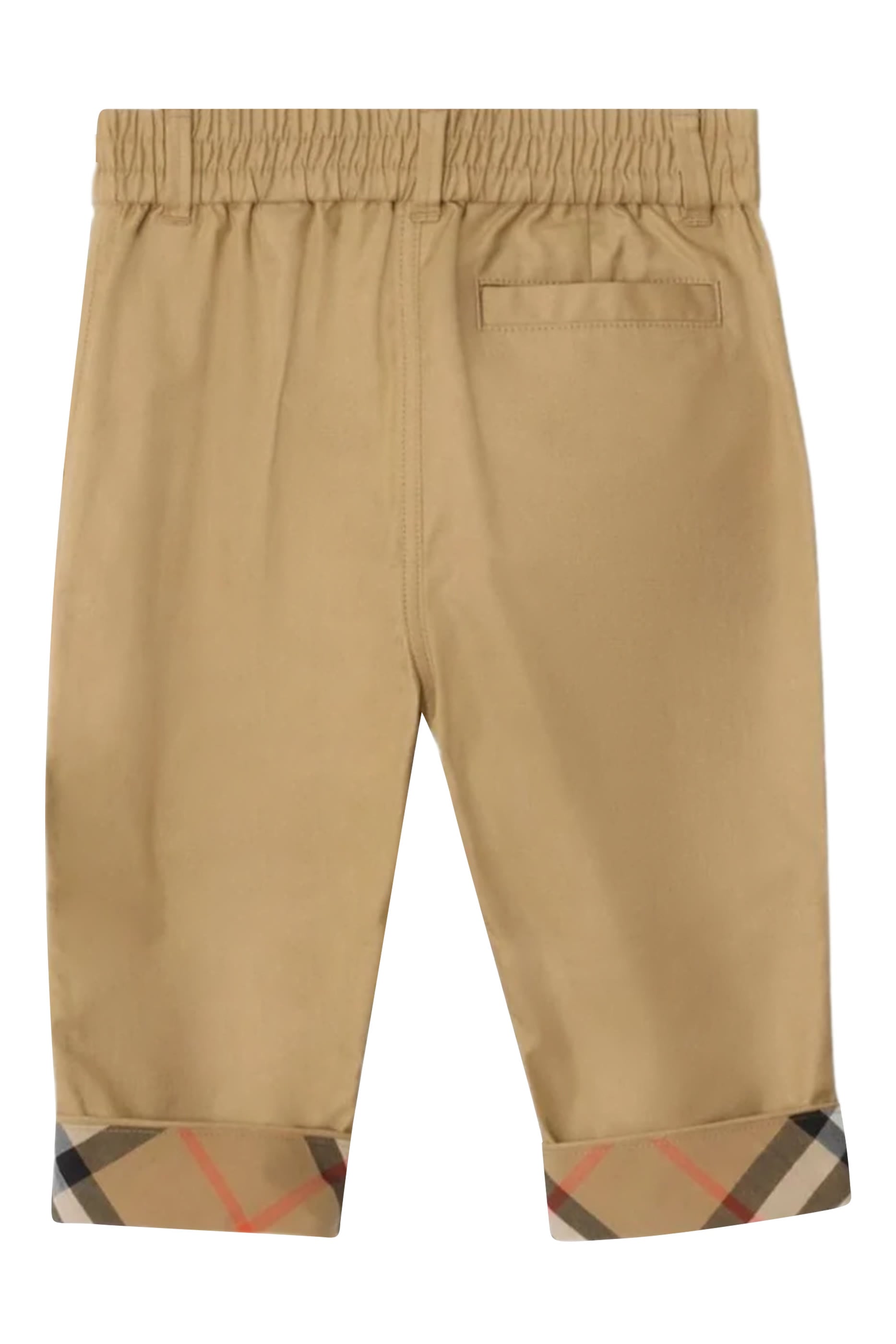 Kids Check Turn-Up Trousers