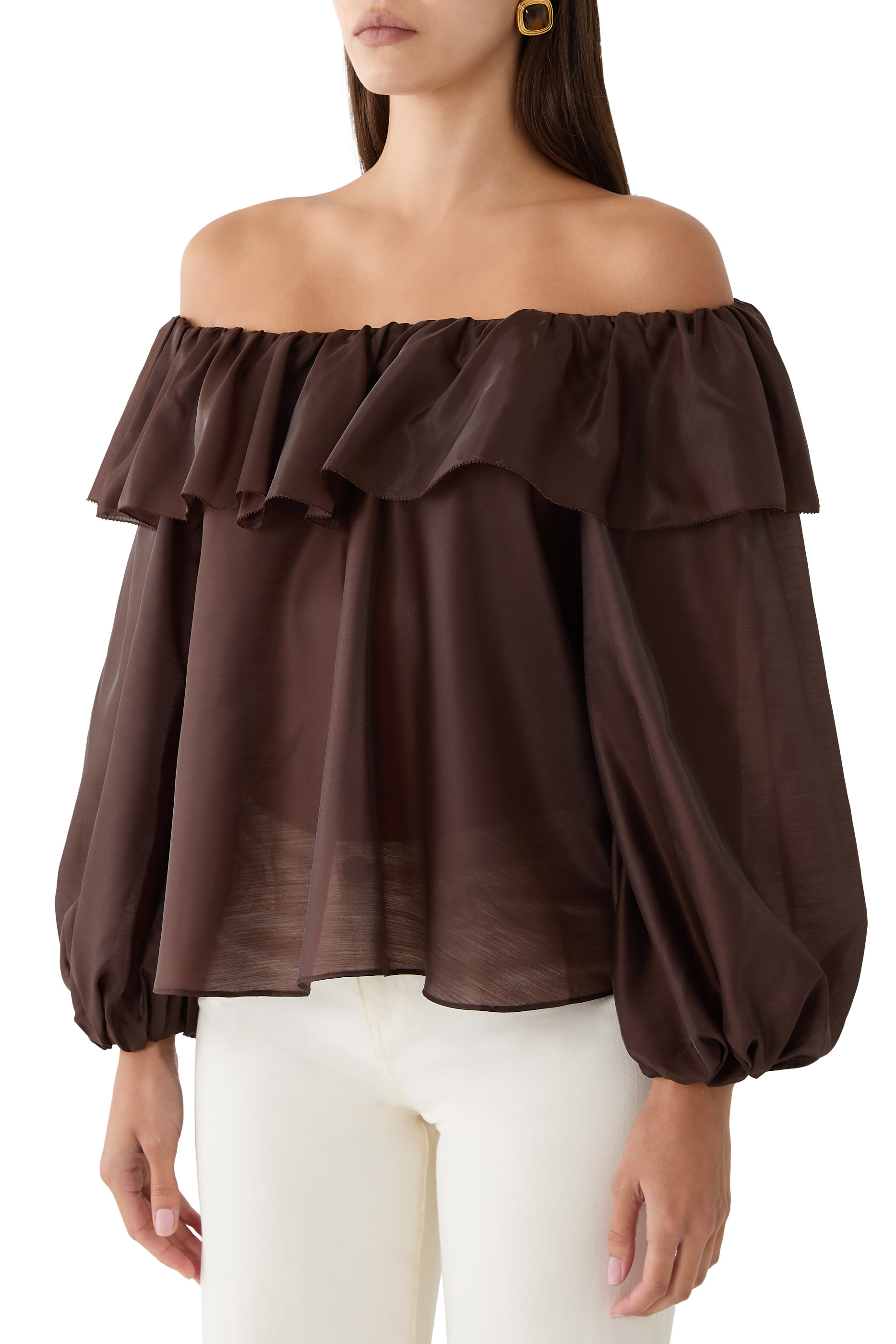 Alta Off-the-Shoulder Ruffle Blouse