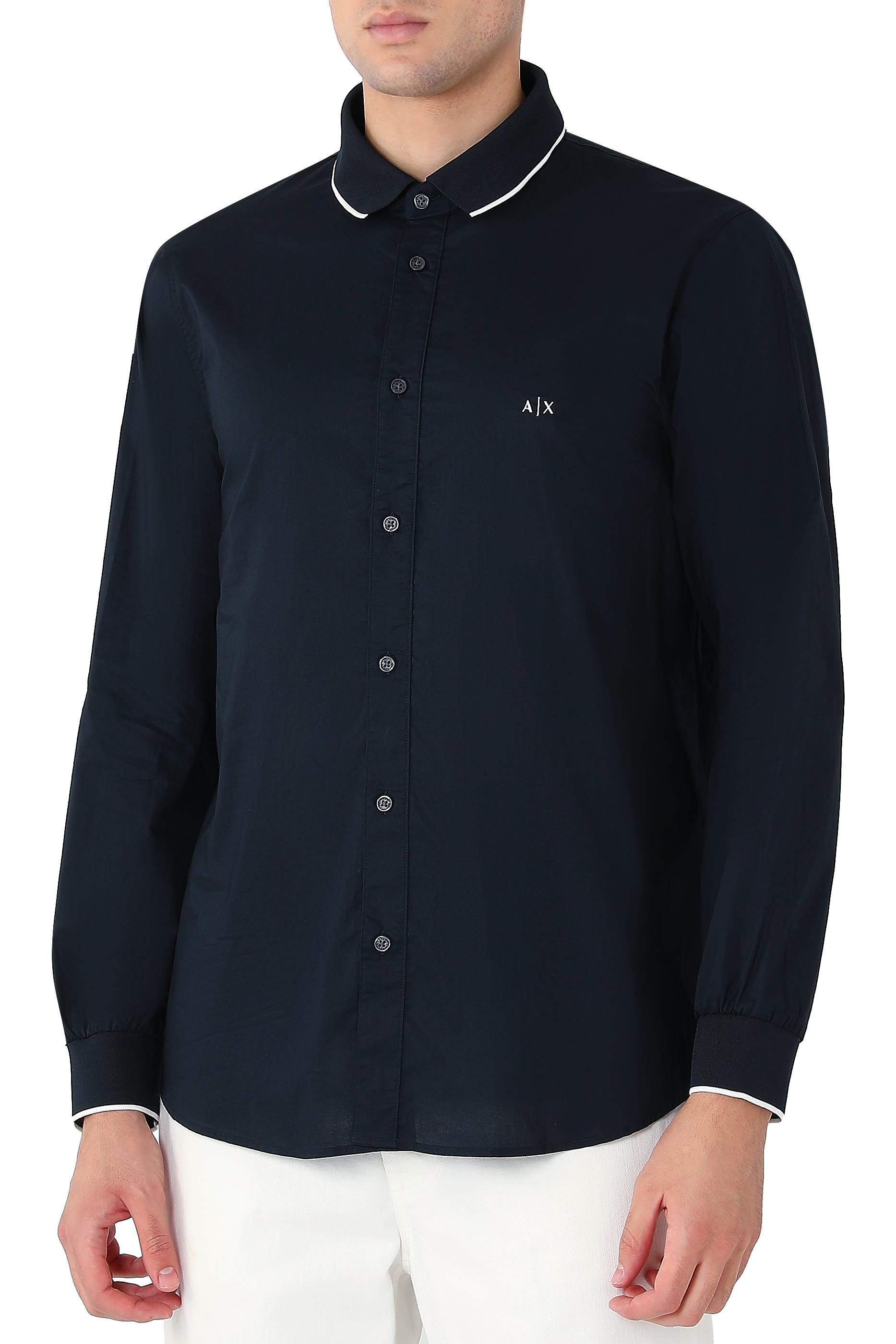 AX Logo Rib Details Shirt