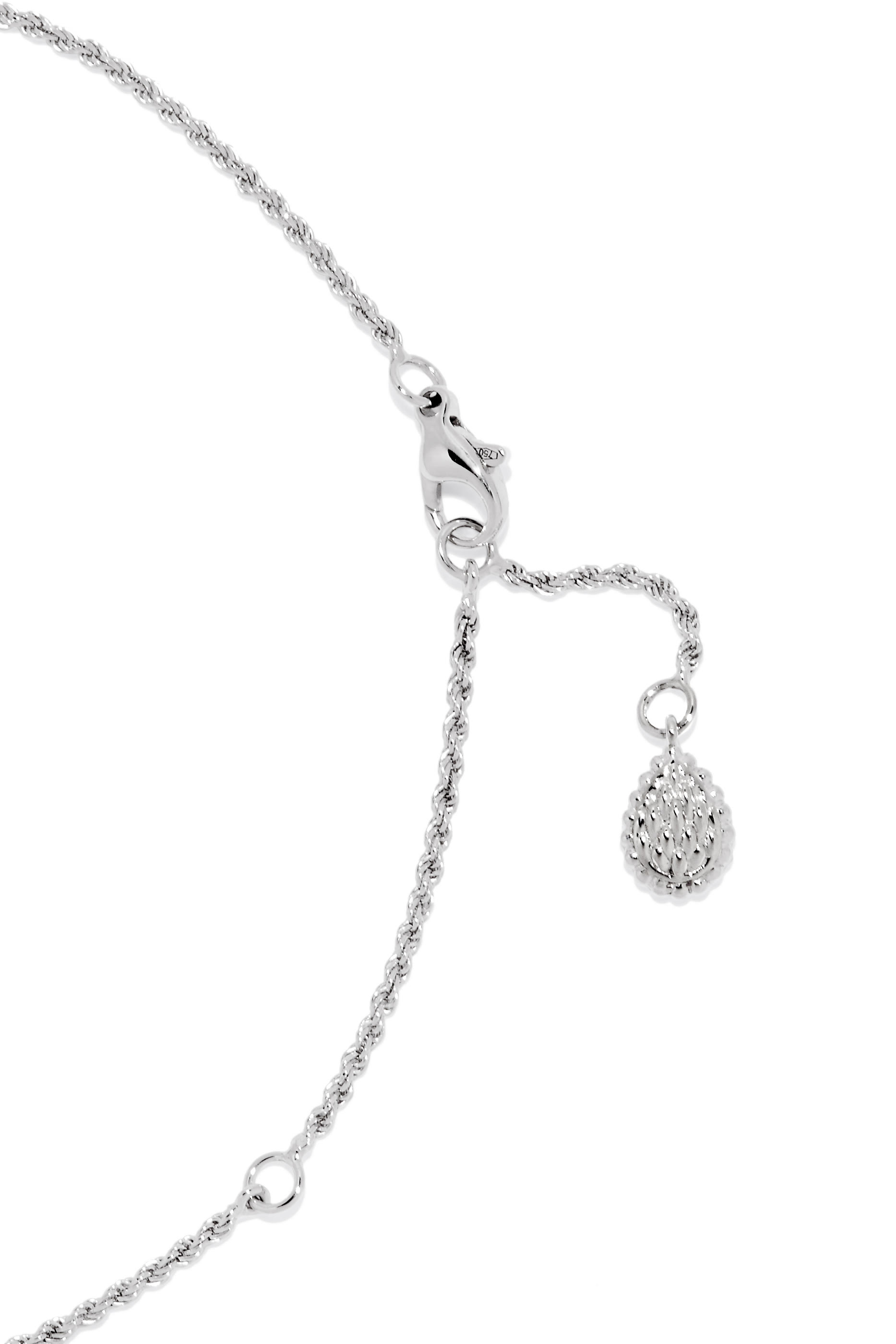 Serpent Boh&egrave;me Pendant, 18k White Gold & Pav&eacute; Diamonds