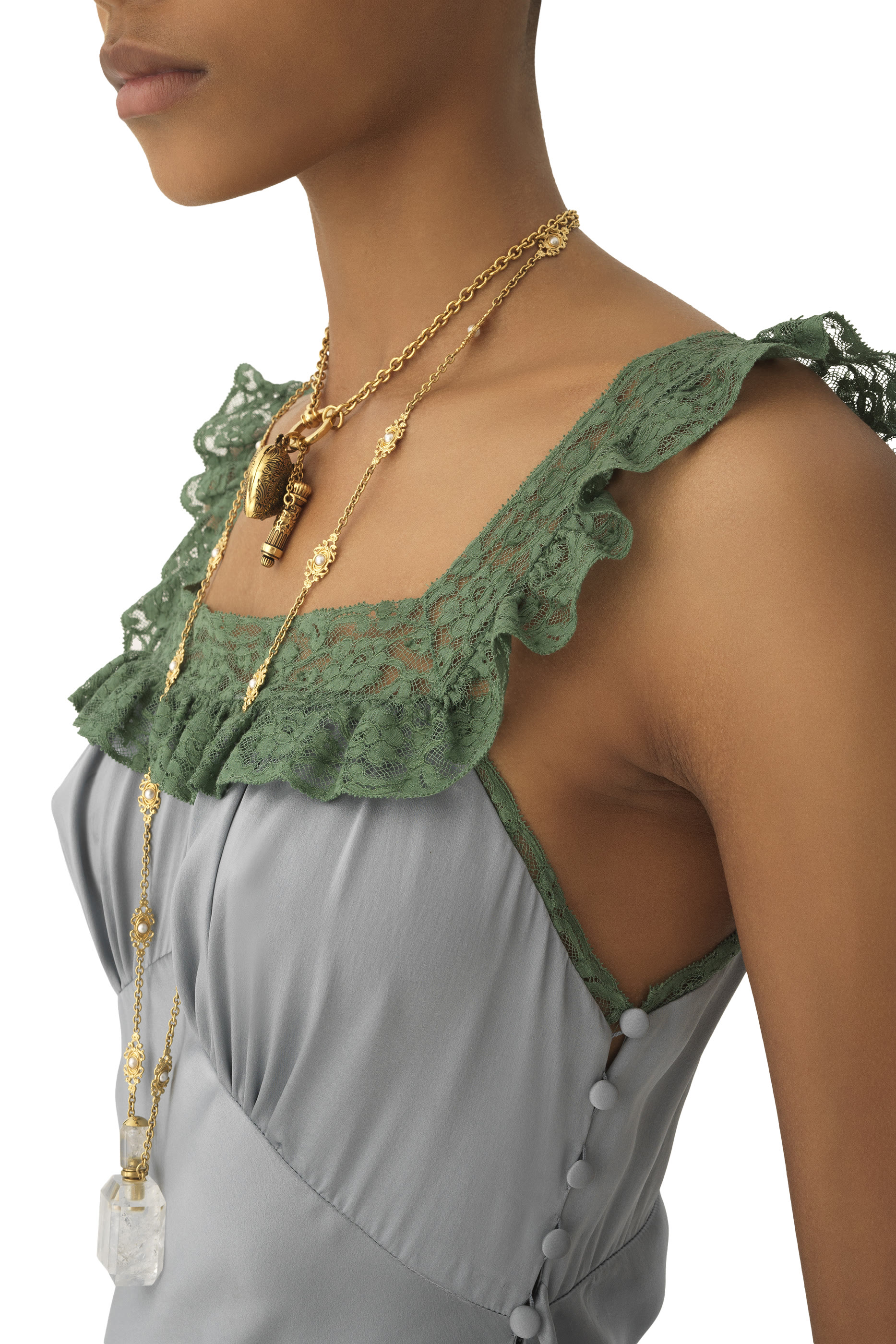 Sleeveless Silk Column Dress