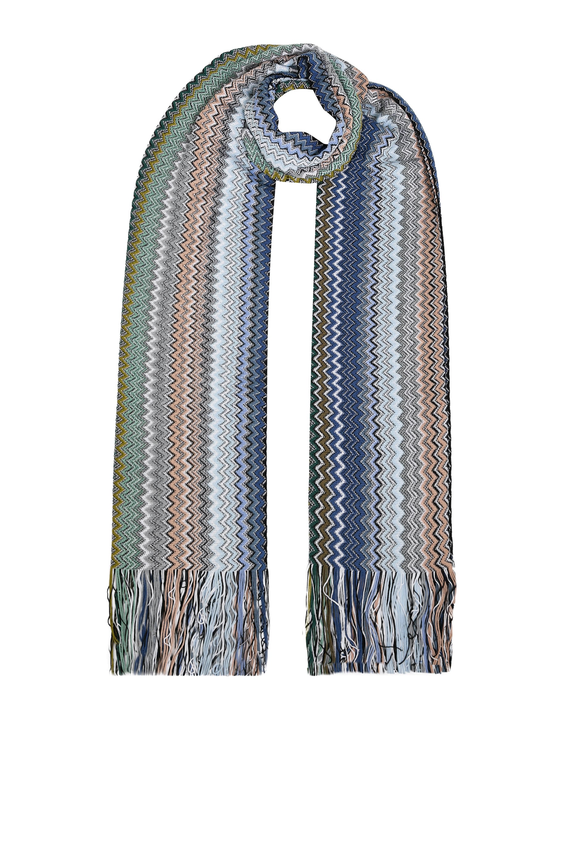 Zig Zag Scarf With Fringes