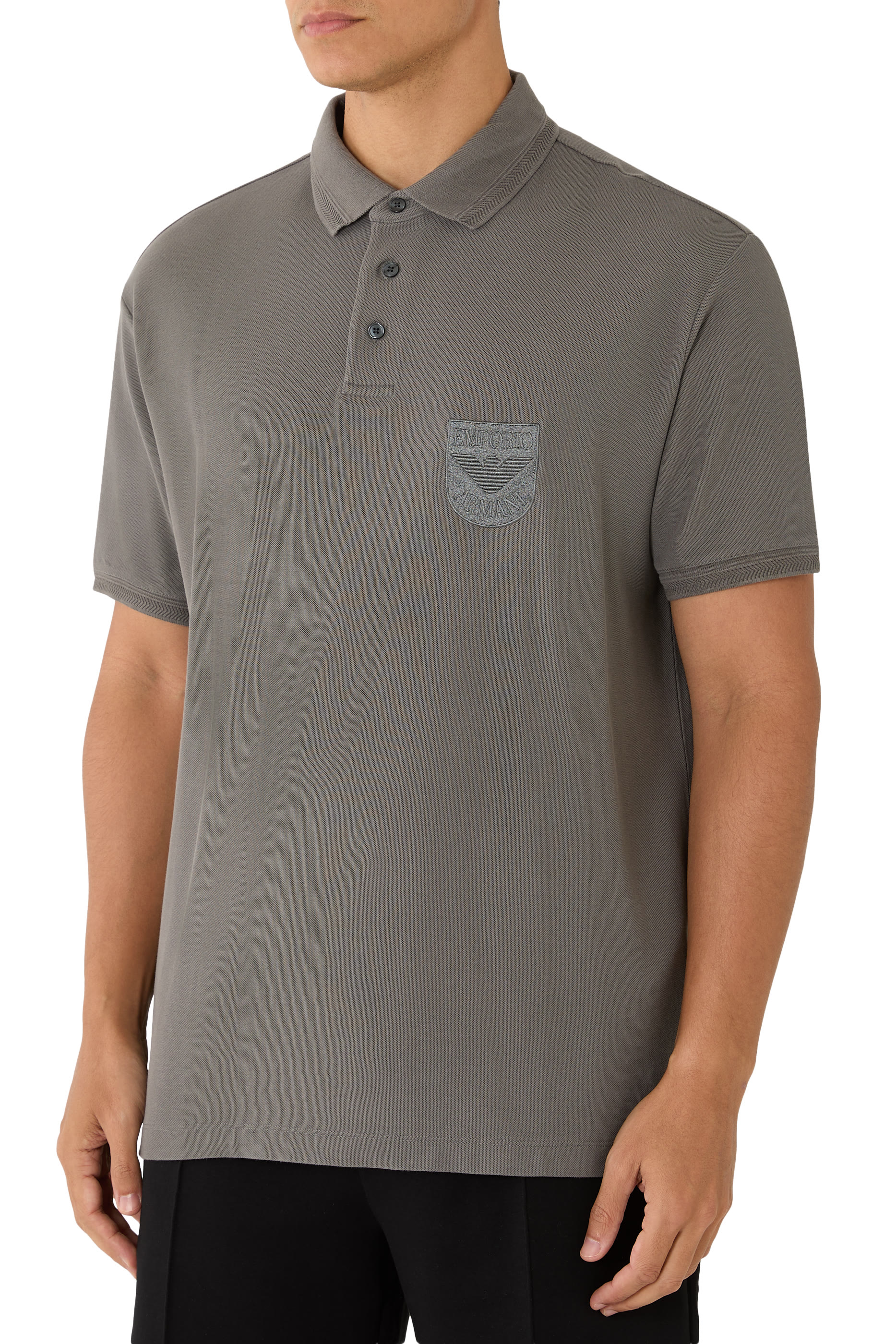 Eagle Patch Piqu&eacute; Jersey Polo Shirt