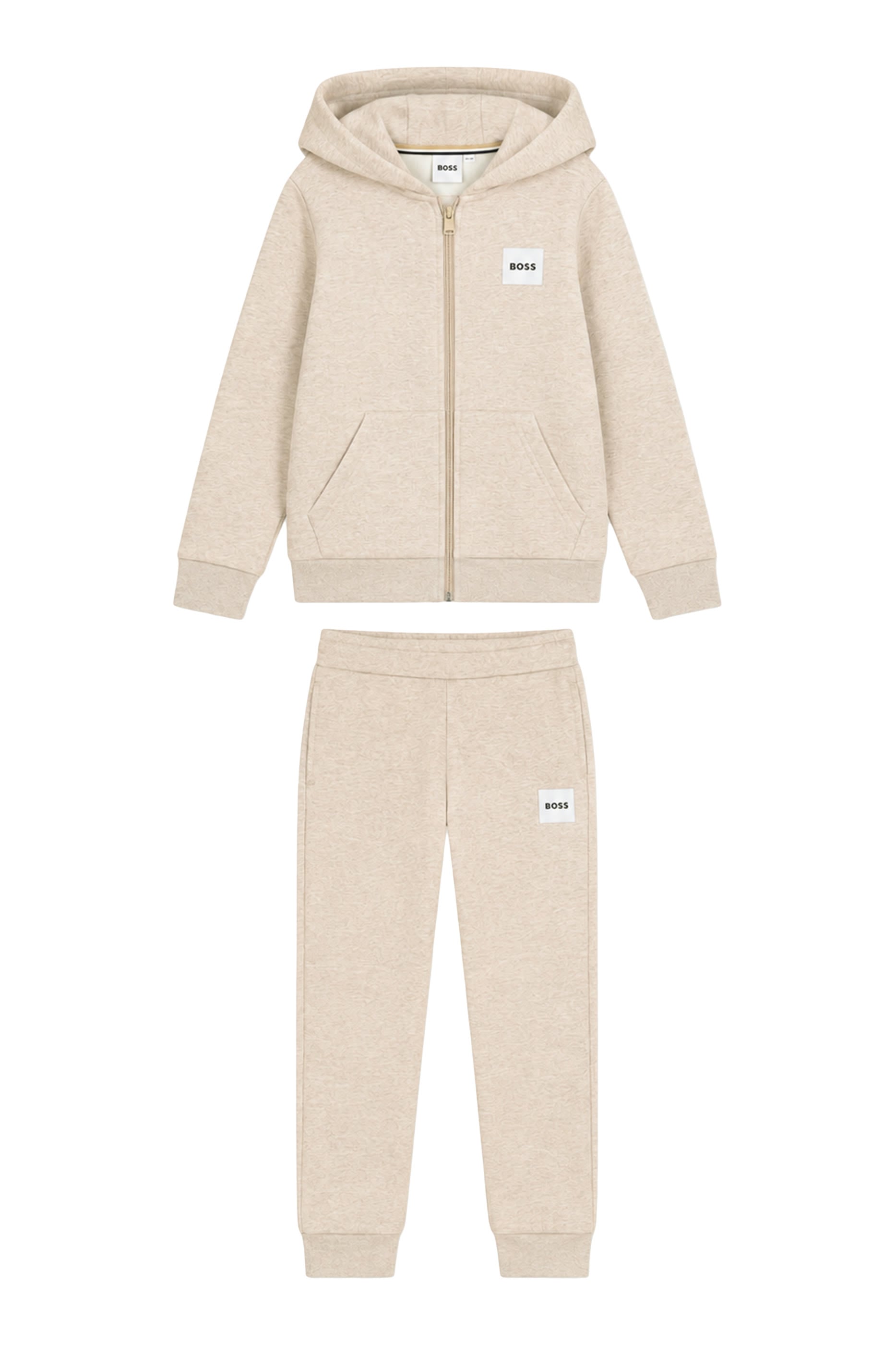 Kids Logo-Patch Hooded Tracksuit