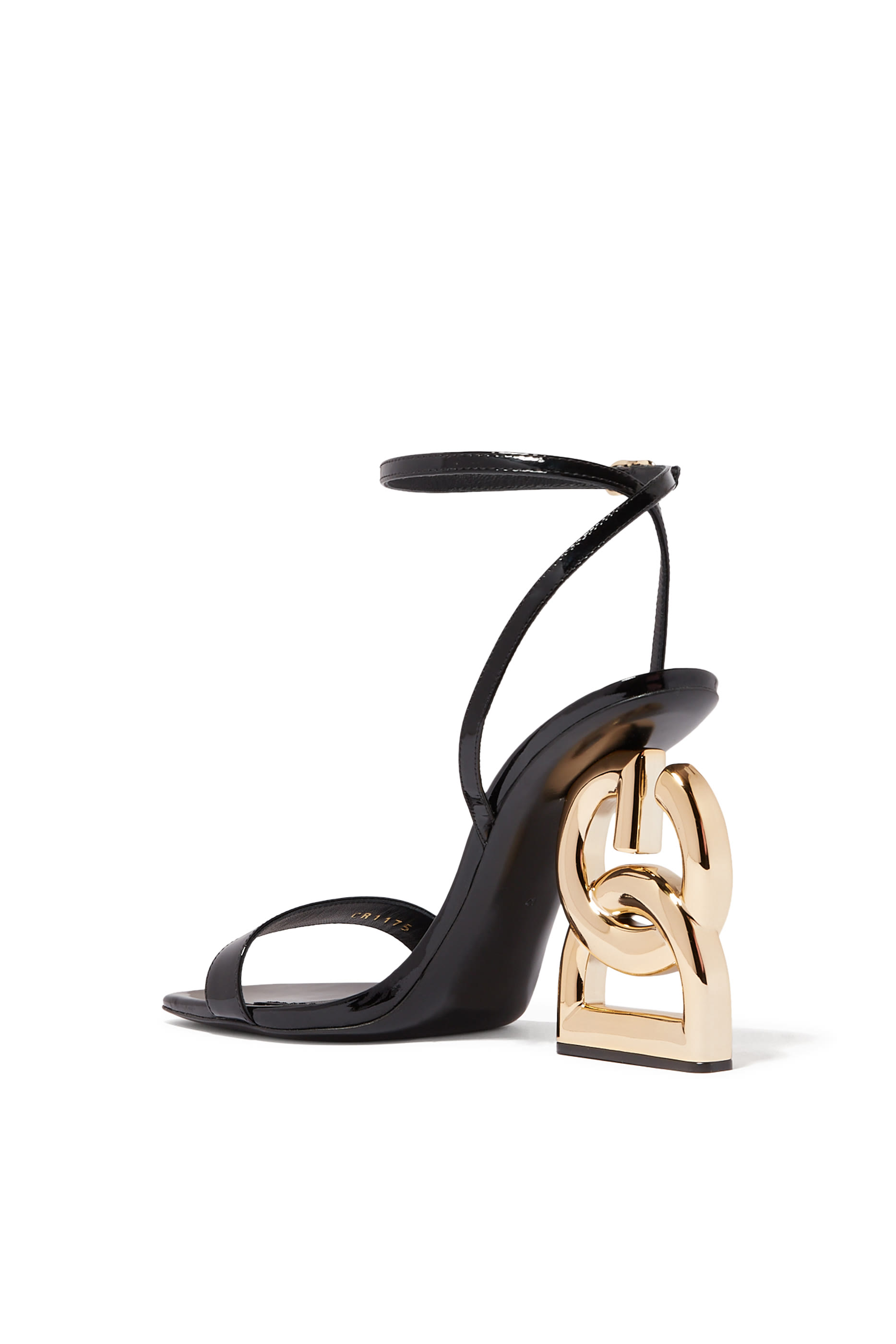Patent Leather Sandals with 105 DG Pop Heel