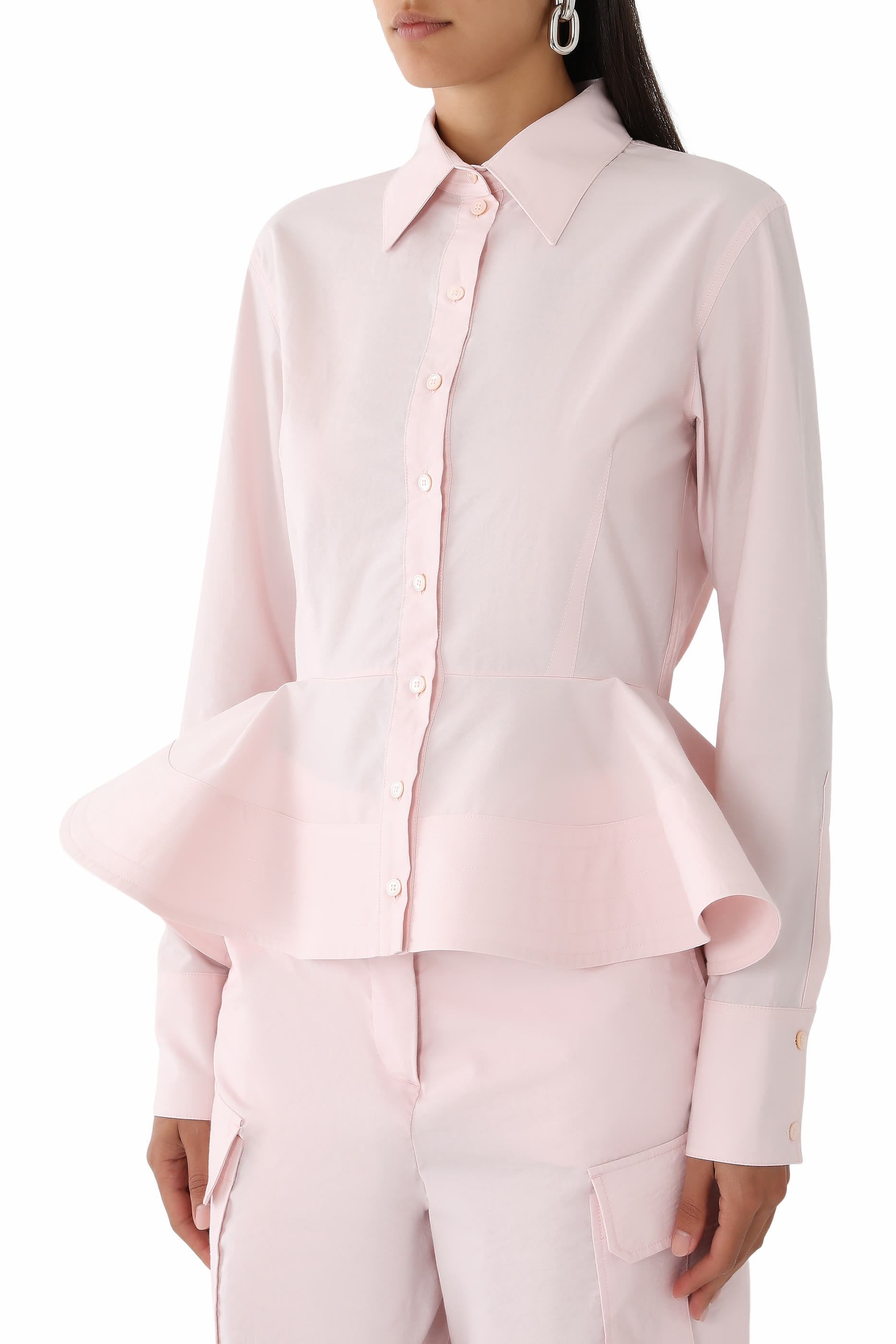 Peplum Cotton Shirt