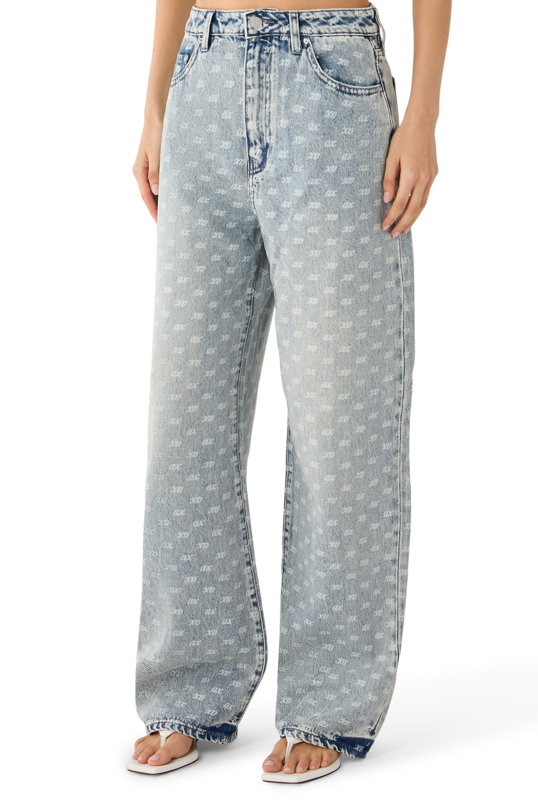 Allover Print Five-Pocket Pants