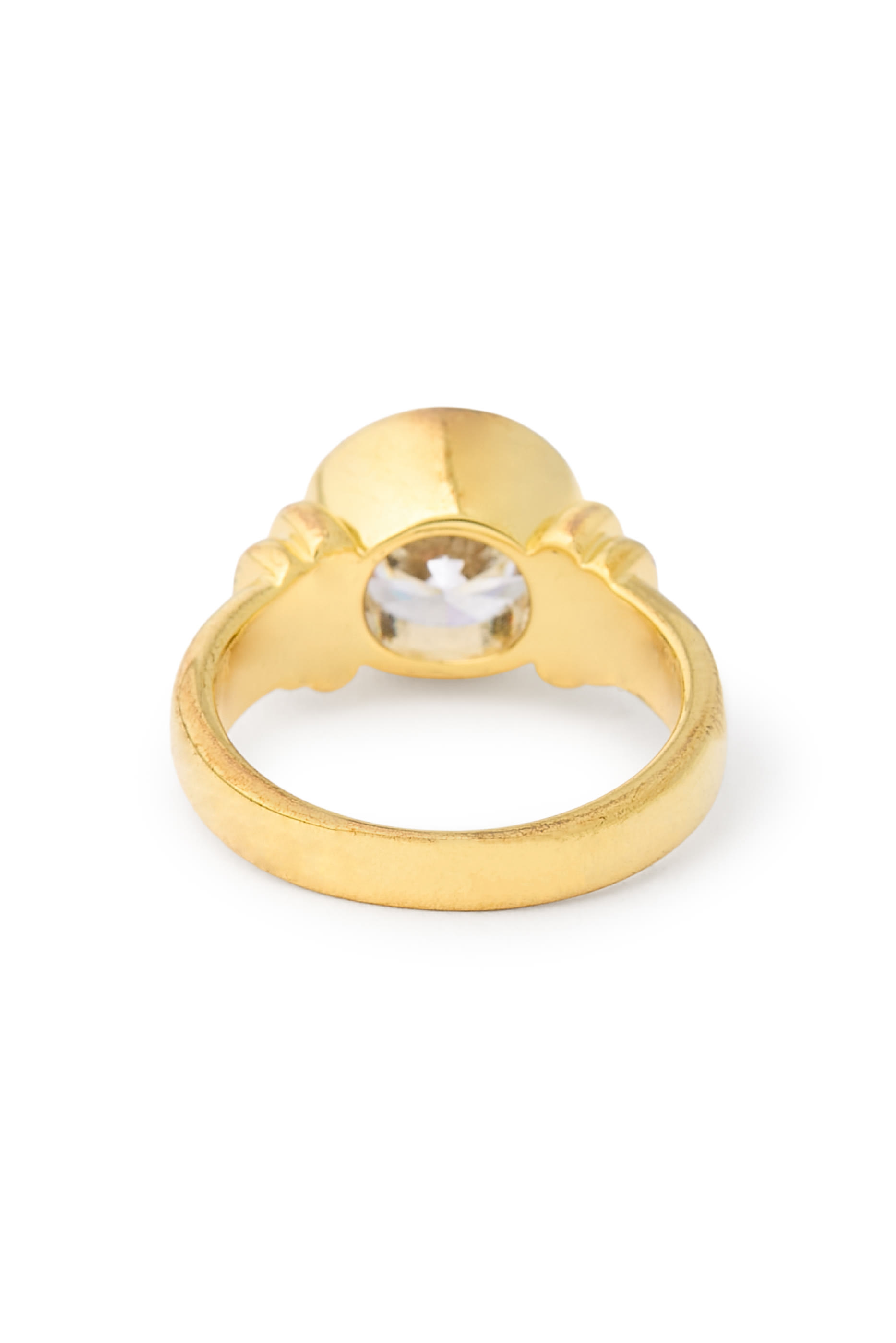 Diamond Pinky Ring, 14K Gold Plated with Cubic Zirconia
