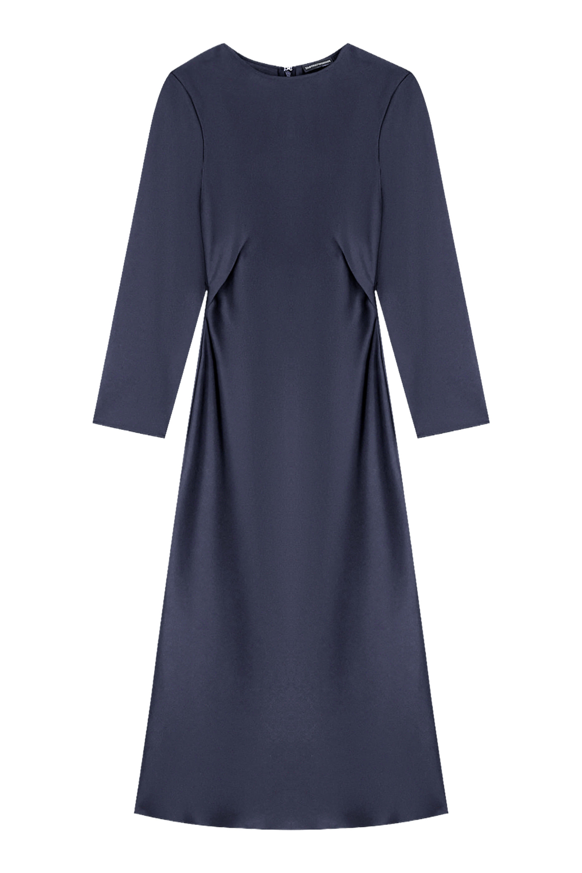 Draped Waist-Detail Long Dress