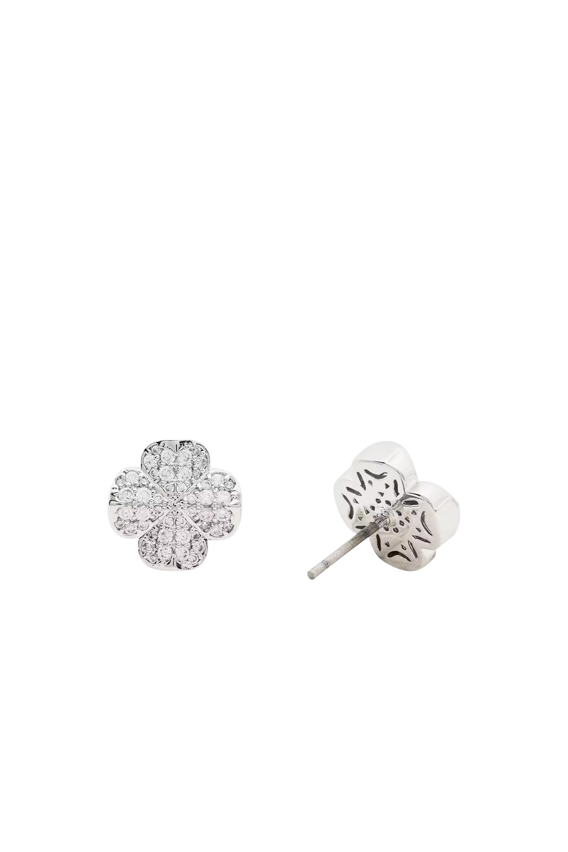  Spade Flower Pavé Studs 