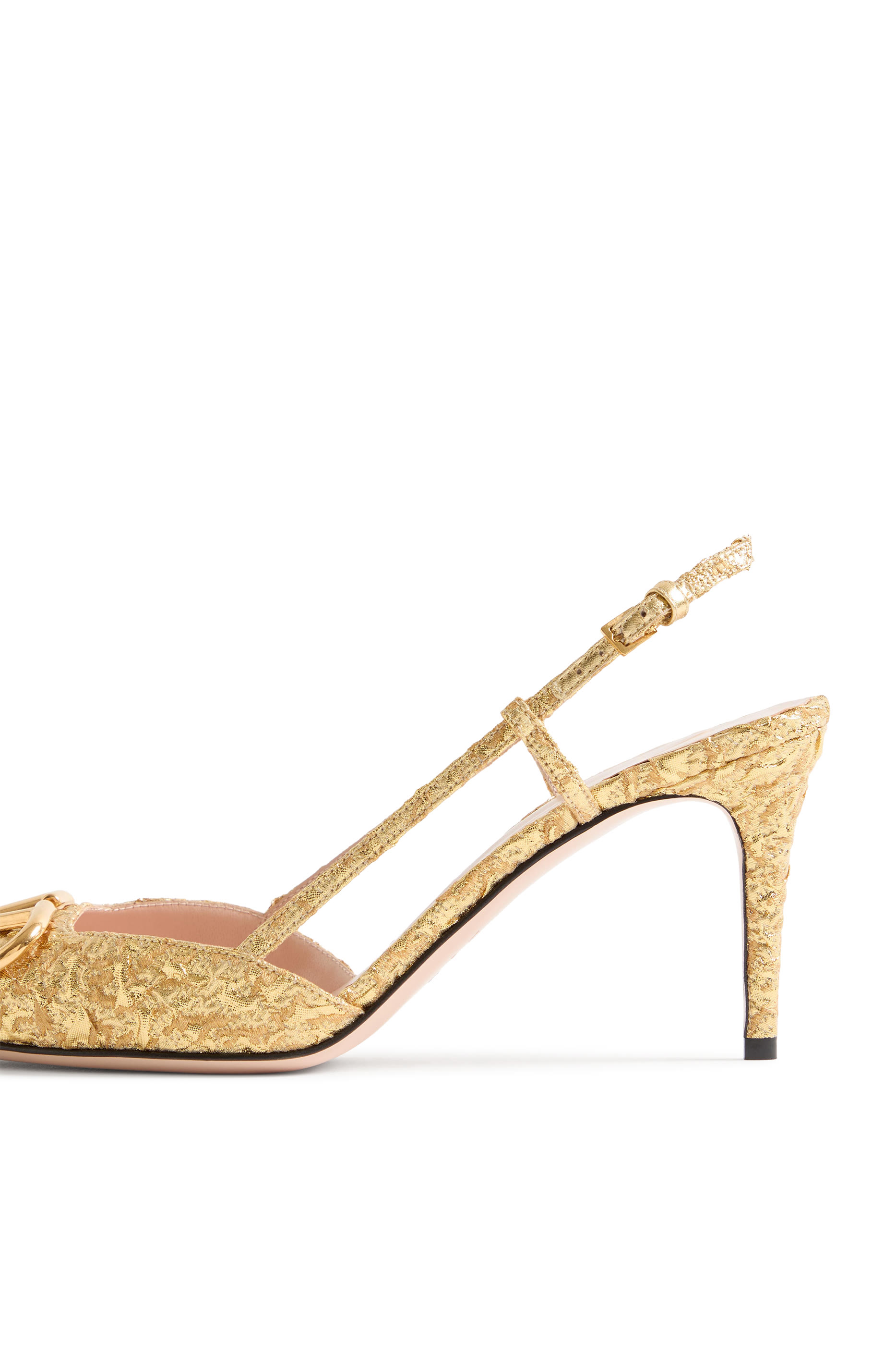  VLogo 80 Signature Slingback Pumps in Cloqu&eacute; Jacquard Fabric