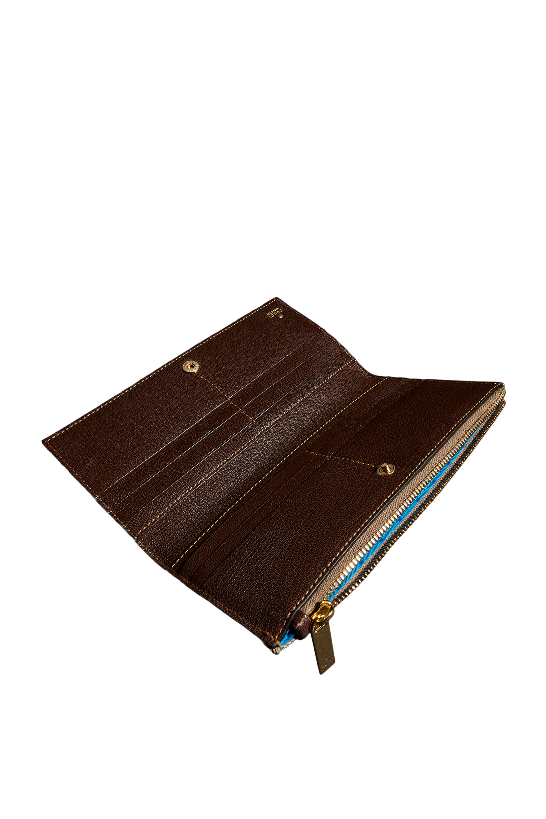 Long Wallet with Logo Plaque