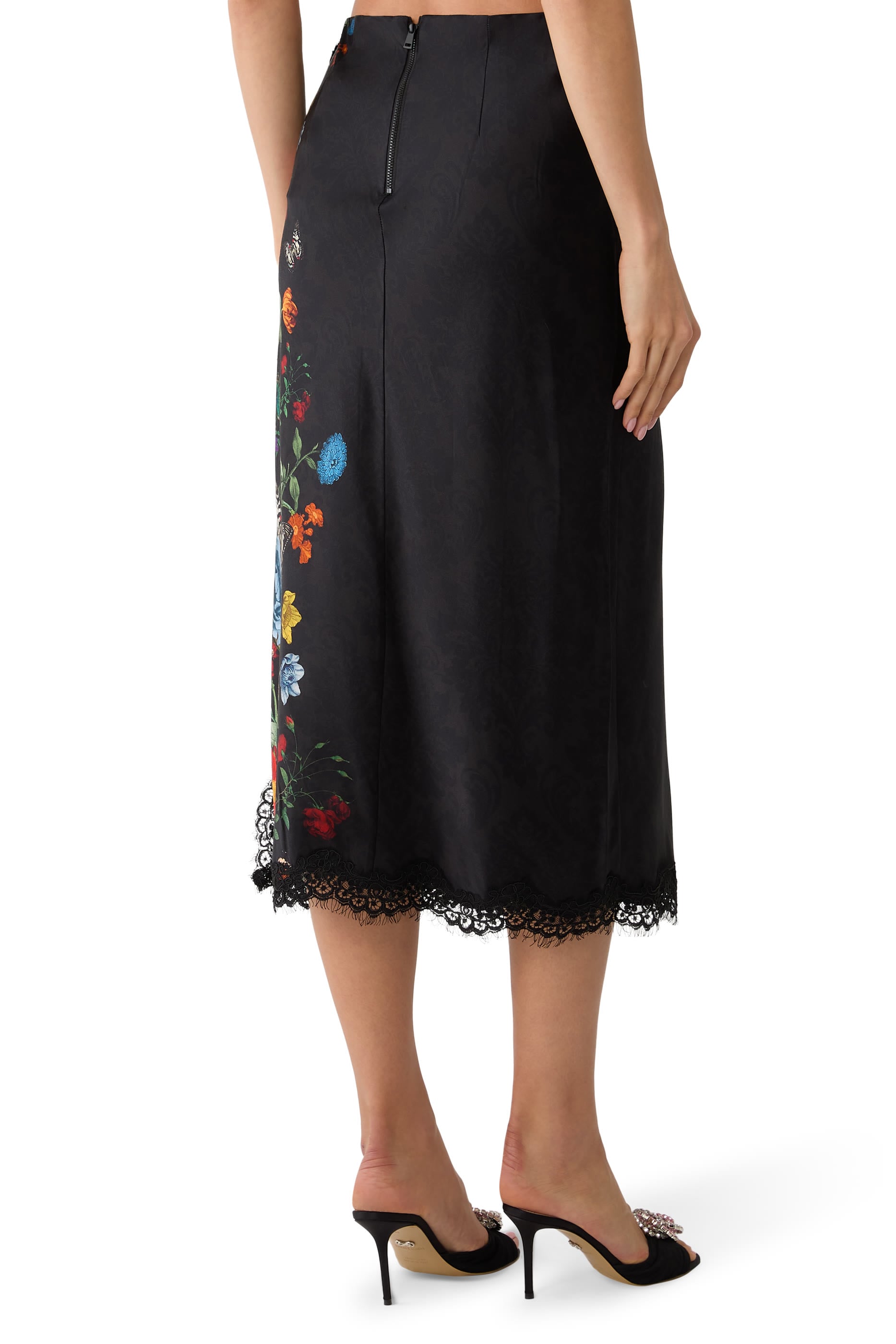Maeve Lace Trim Slip Skirt 