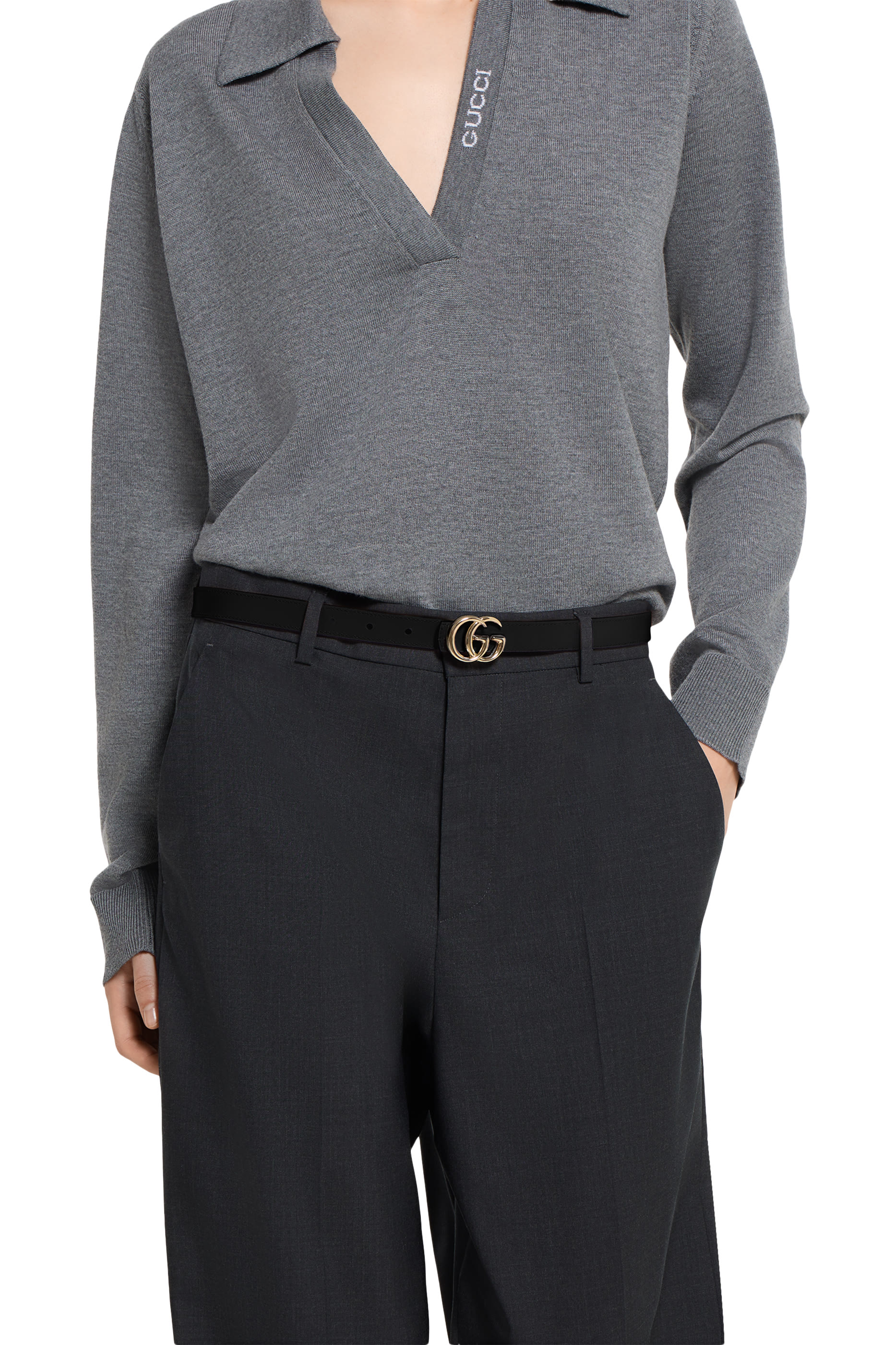 Reversible GG Marmont Thin Belt 