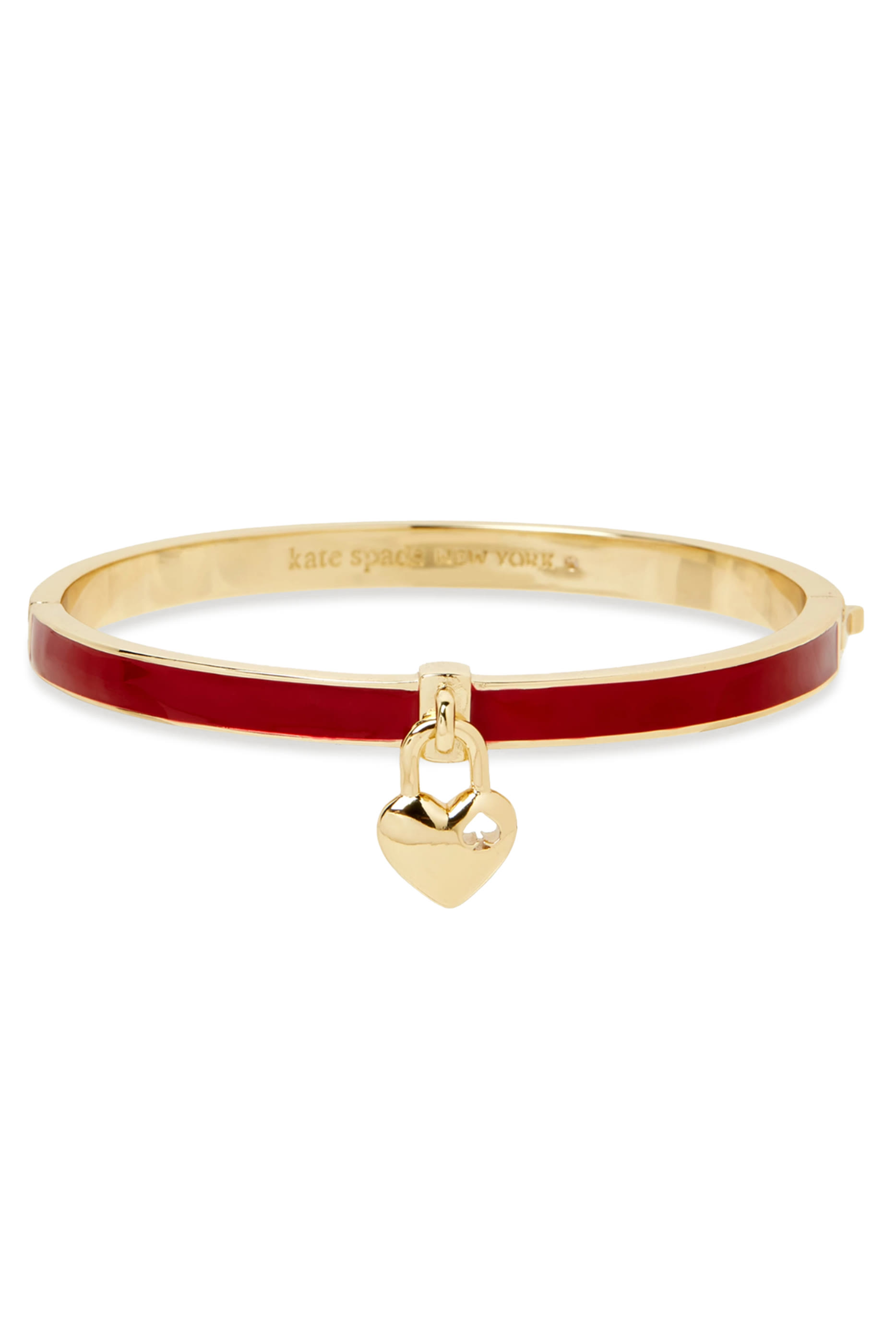 Heart Spade Thin Bangle, Stainless Steel & Enamel