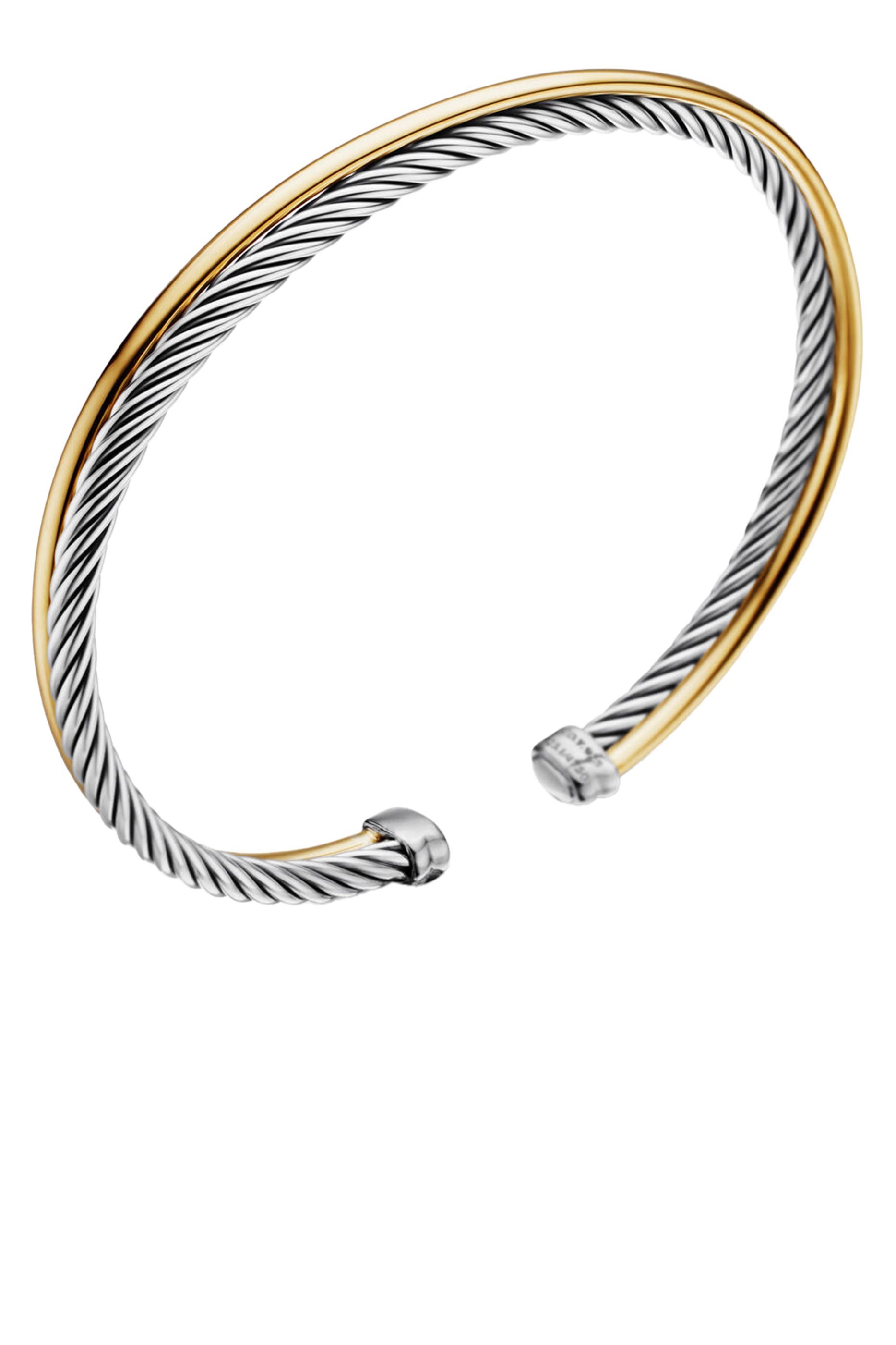 Sterling Silver & 18K Yellow Gold Crossover Bracelet