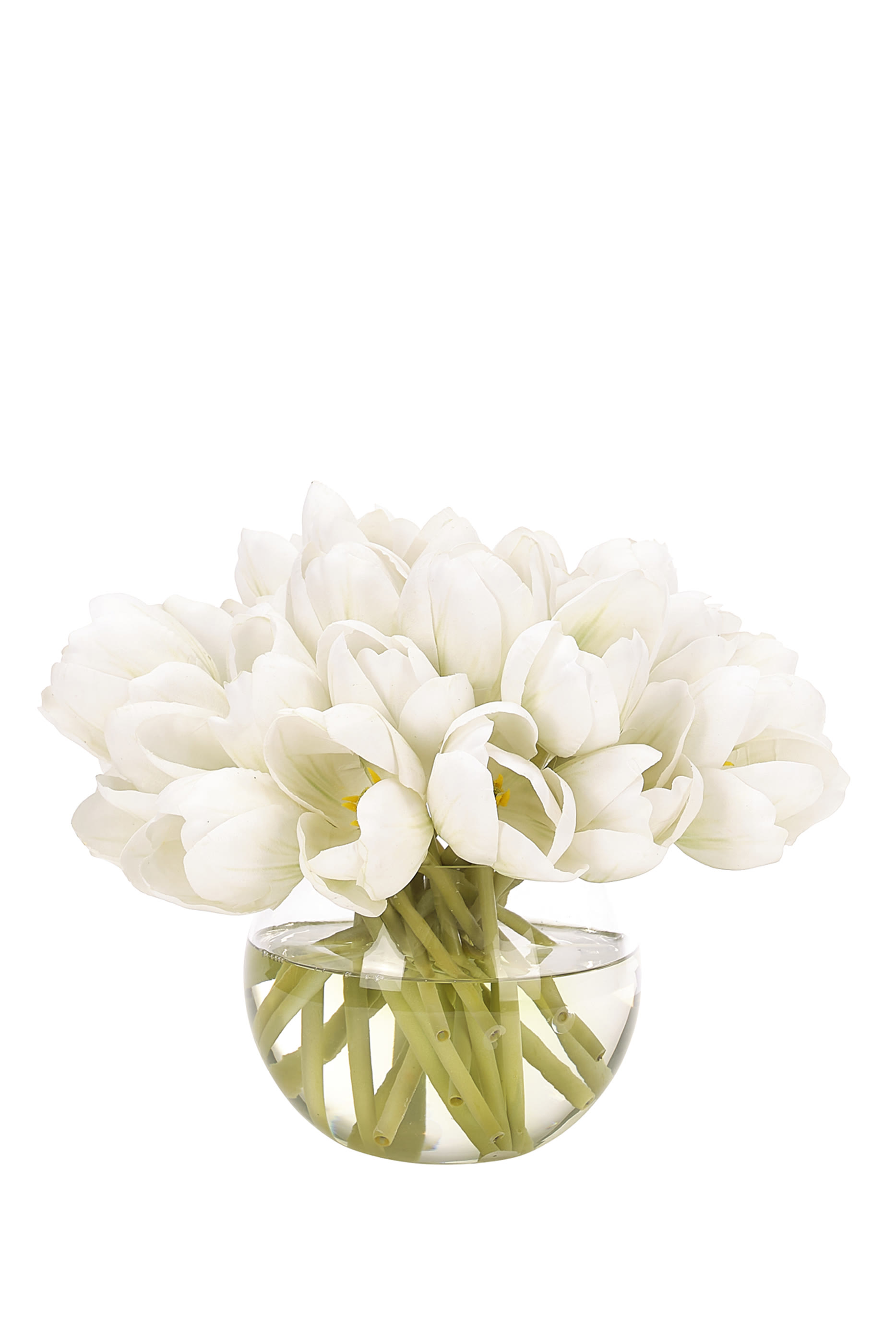 White Tulips Faux Arrangement 