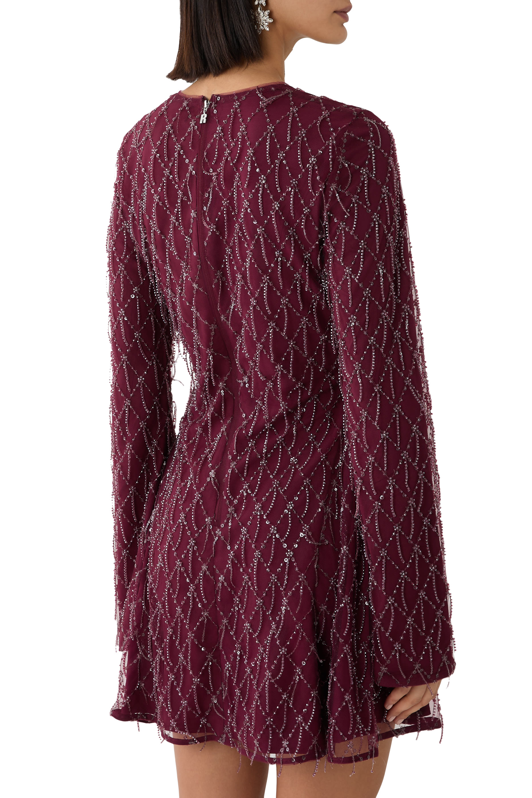 Sequins Mini Flared Dress