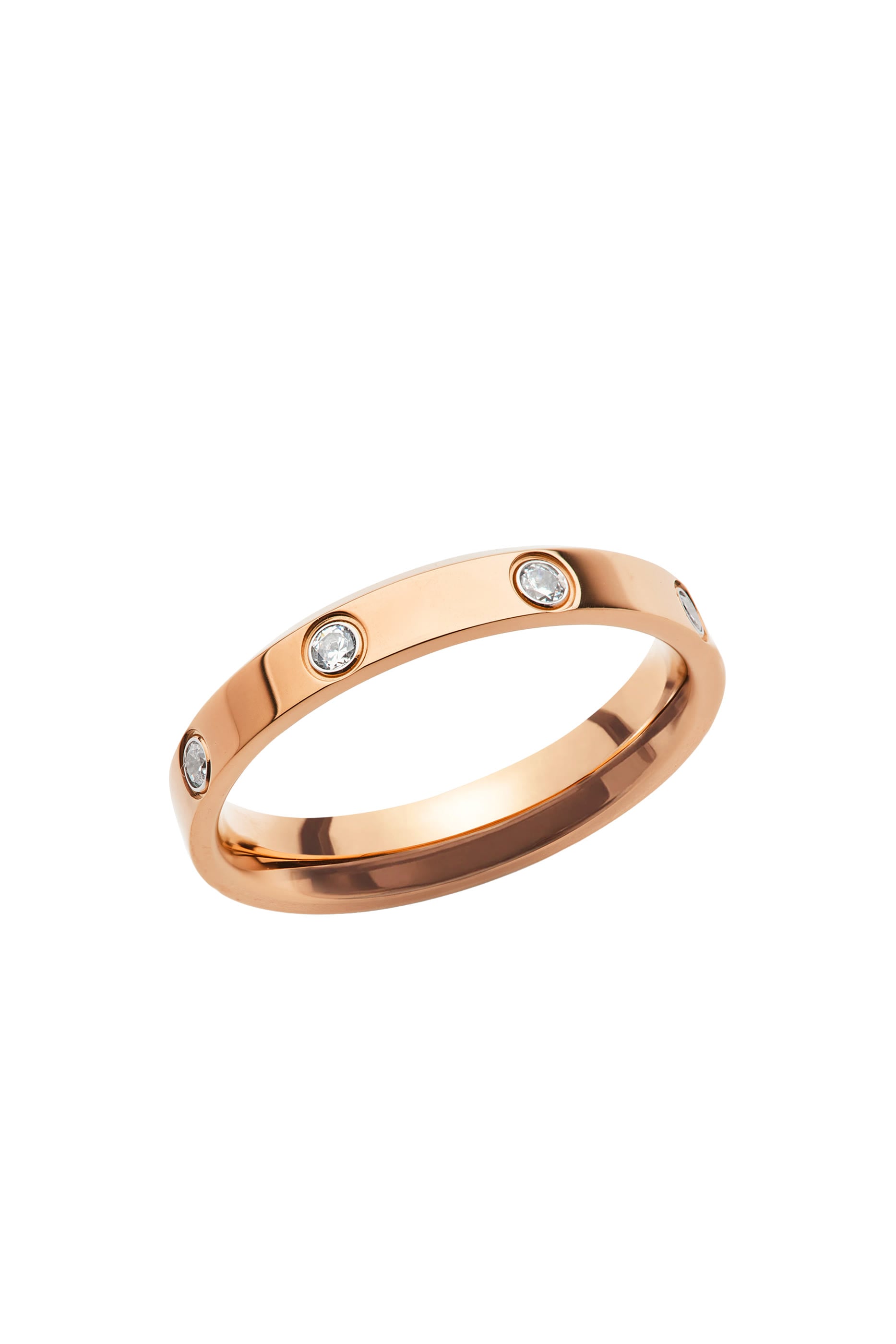 Classic Lumine Ring, Stainless Steel & Cubic Zirconia Crystals