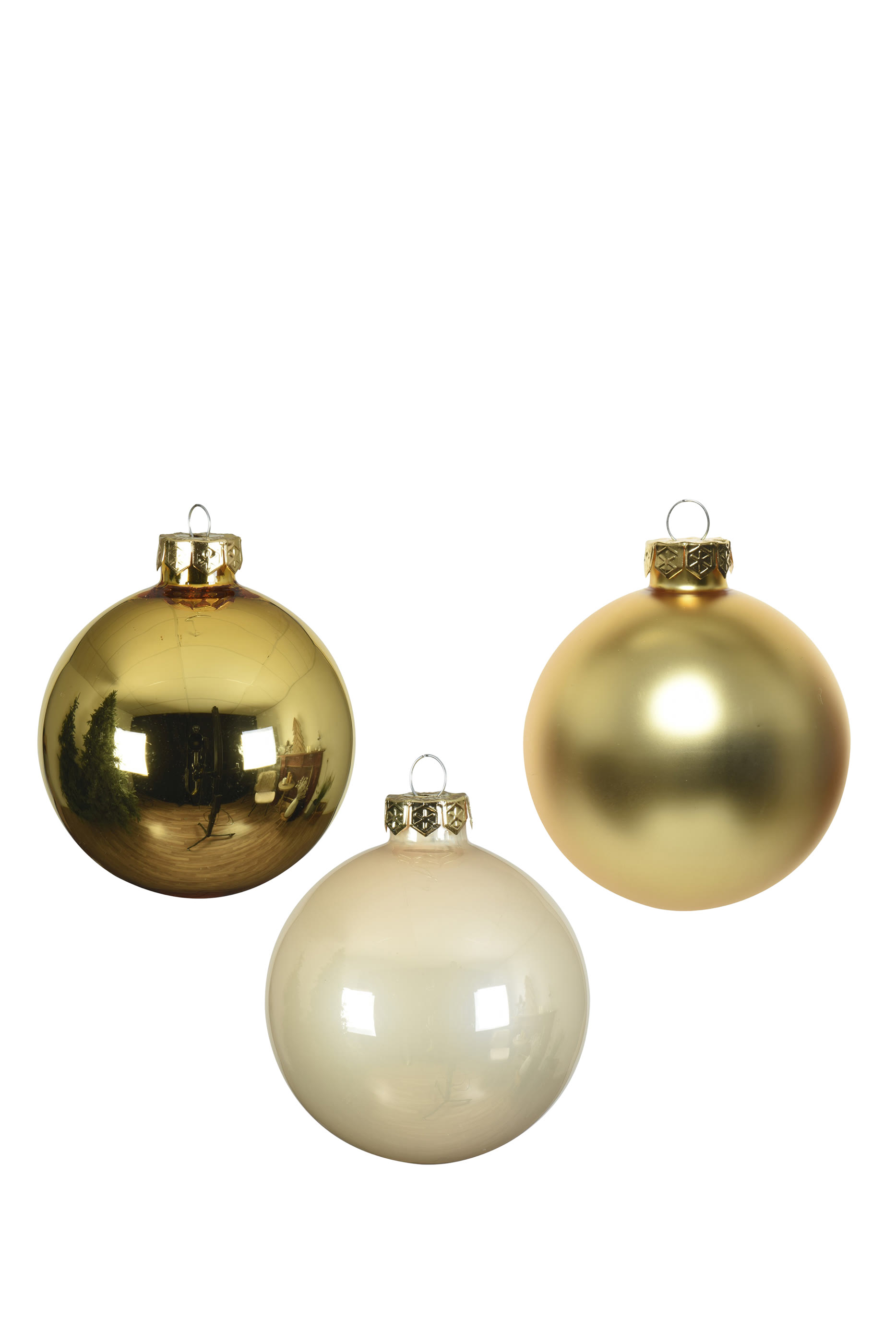  Baubles Glass Shiny-Enamel-Matt Mix, Set of 16
