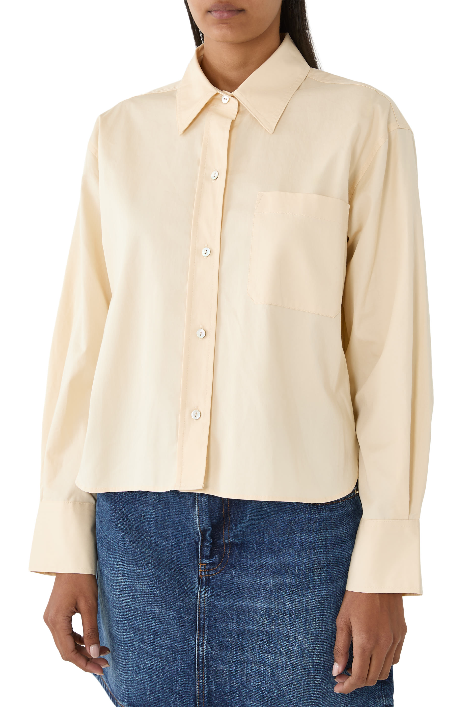 Cropped Long Sleeve Shirt