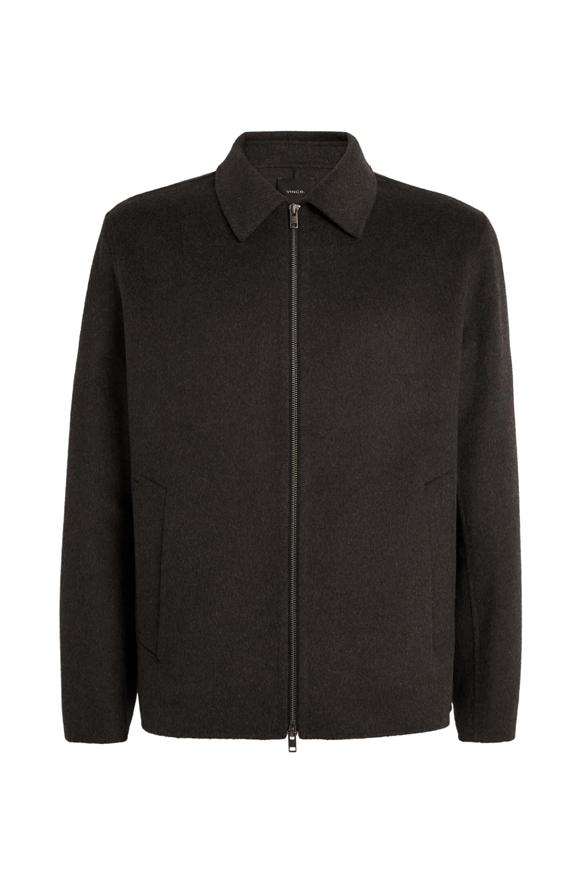 Splittable Wool-Blend Zip-Front Jacket 
