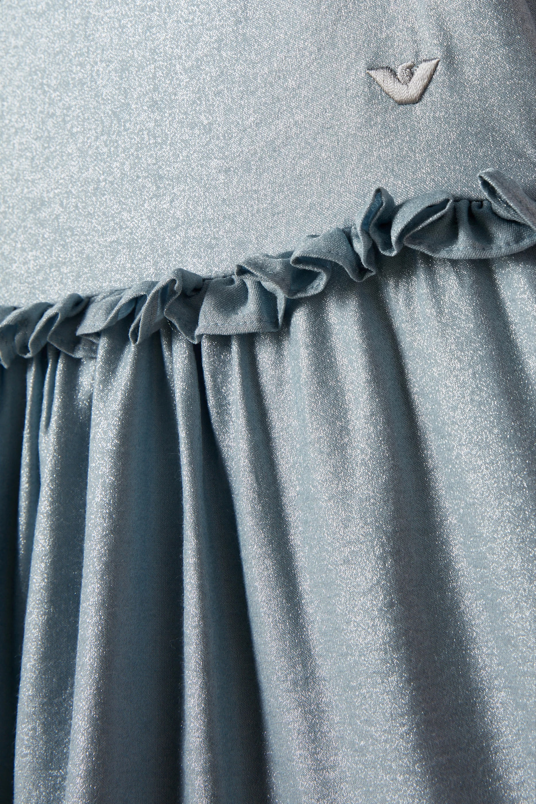 Kids Shimmery Ruffled Dress