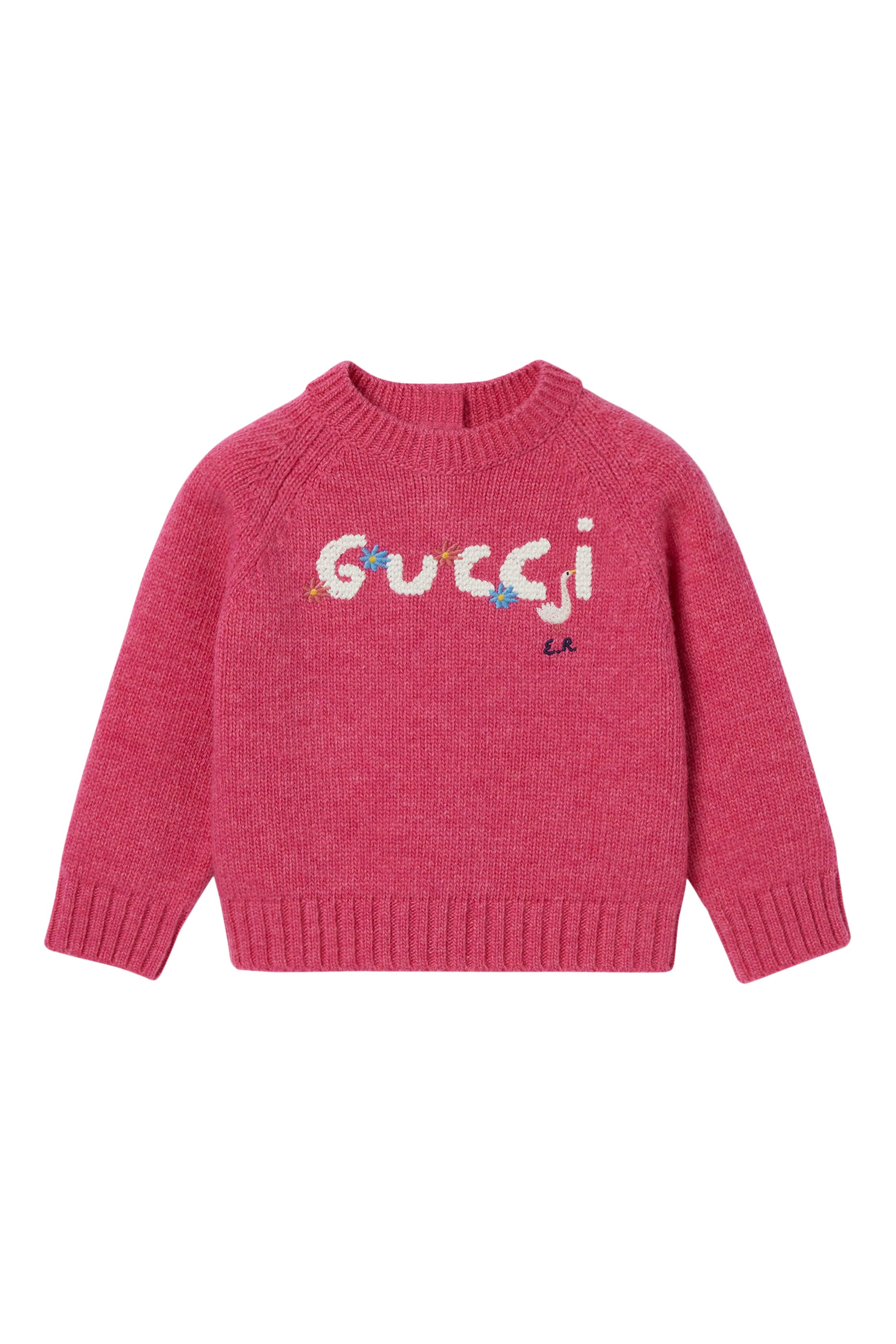 Kids Logo Embroidered Wool Sweater