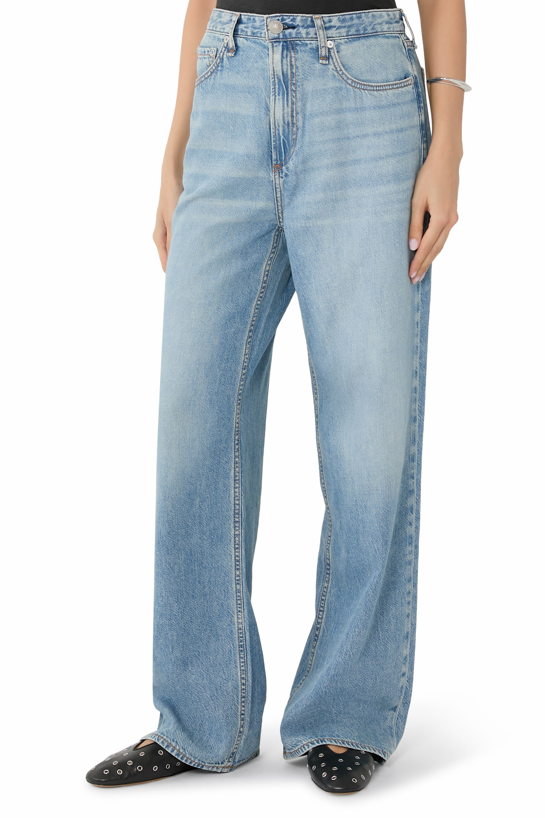 Featherweight Logan Wide-Leg Jeans