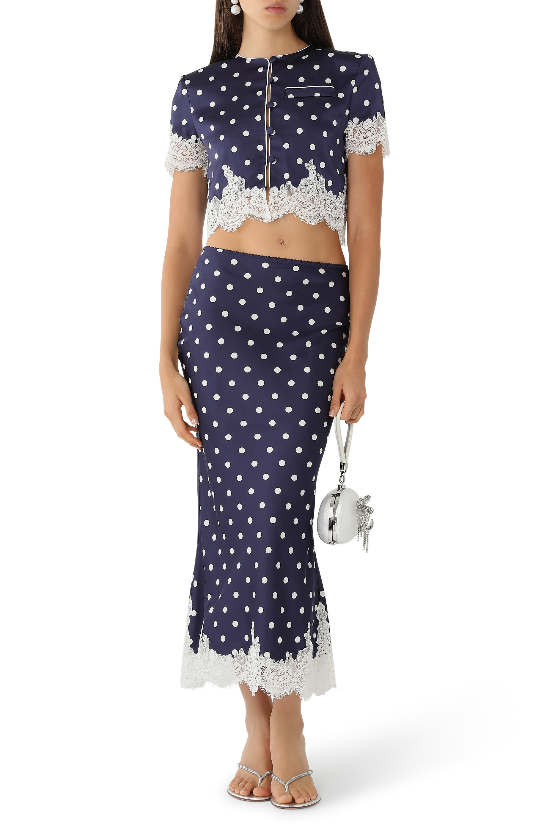 Polka Dot Midi Skirt