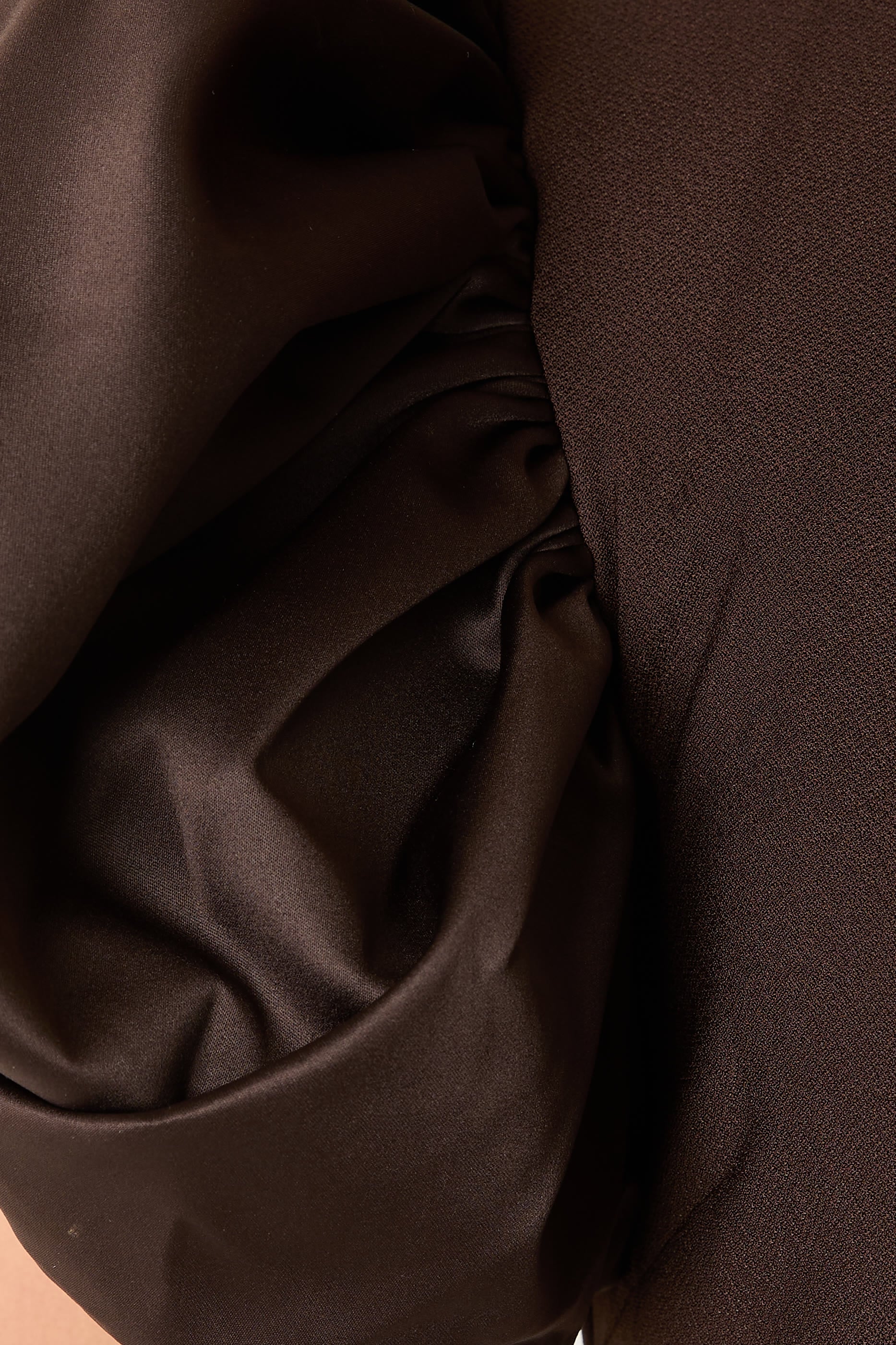 Draped Midi Puff Dress