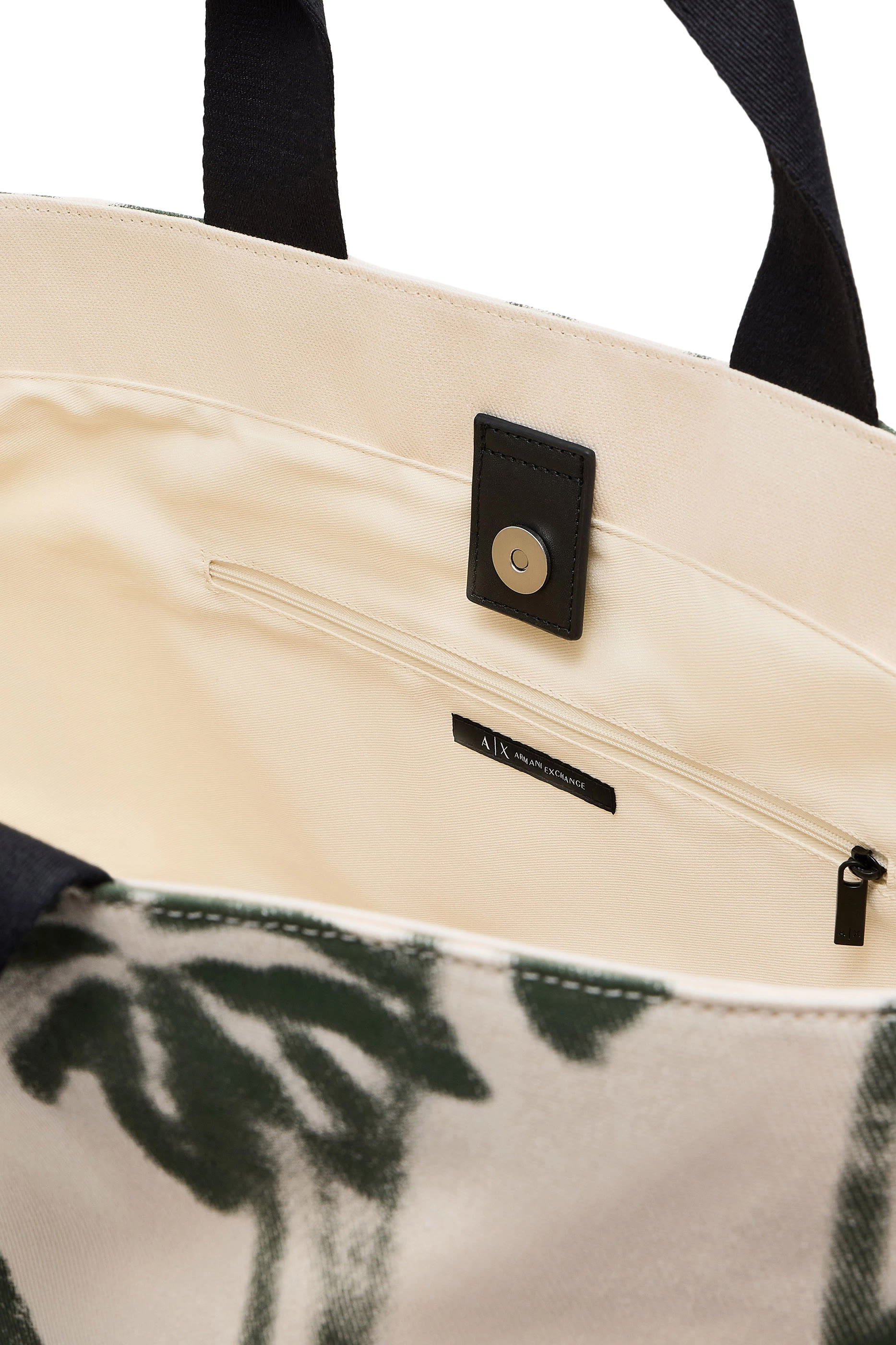 Palm-Patterned Cotton Shopper Bag