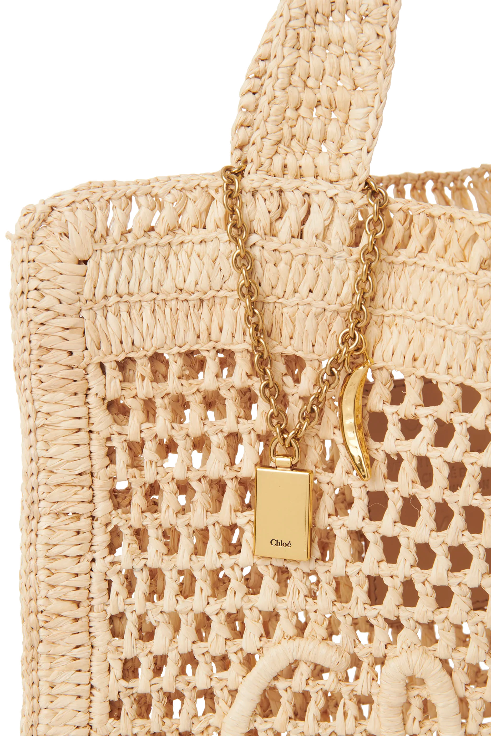 Summer Banana Tote Bag in Raffia