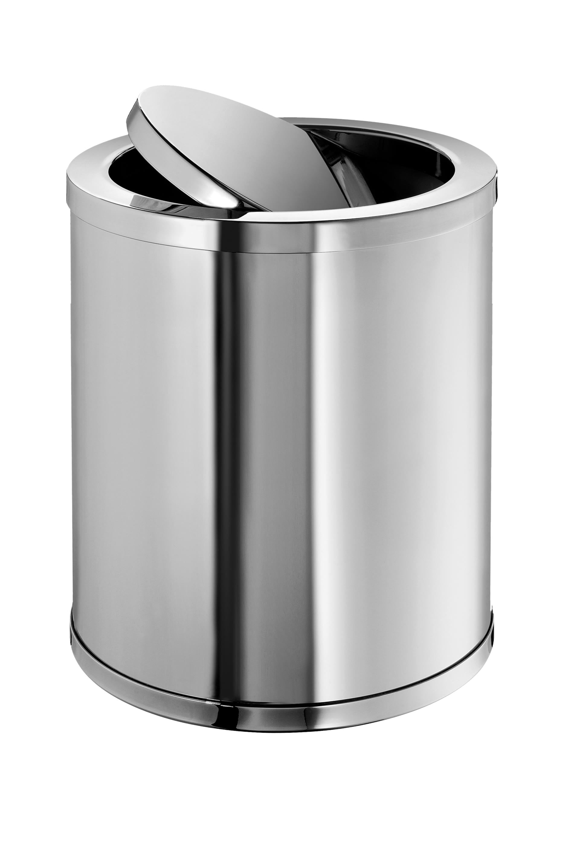 Silver Chrome Waste Bin