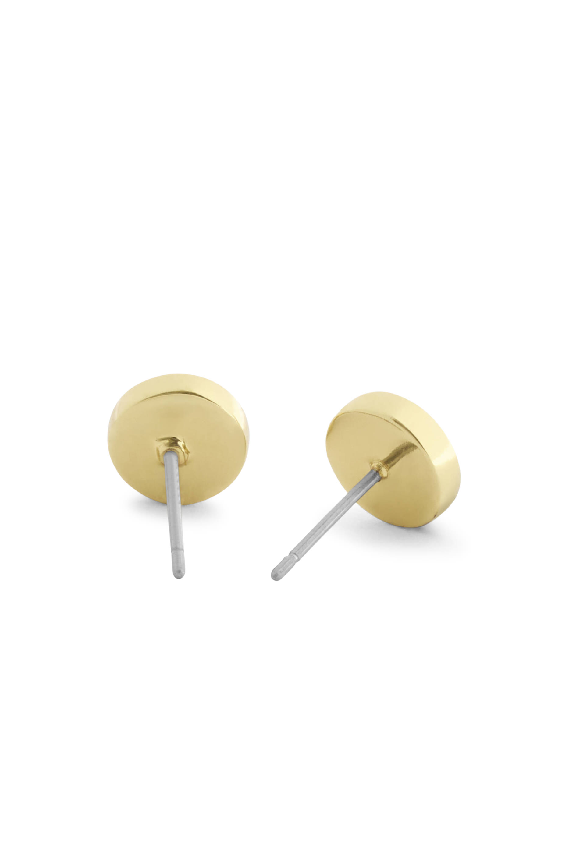 Signature C Coin Stud Earrings,