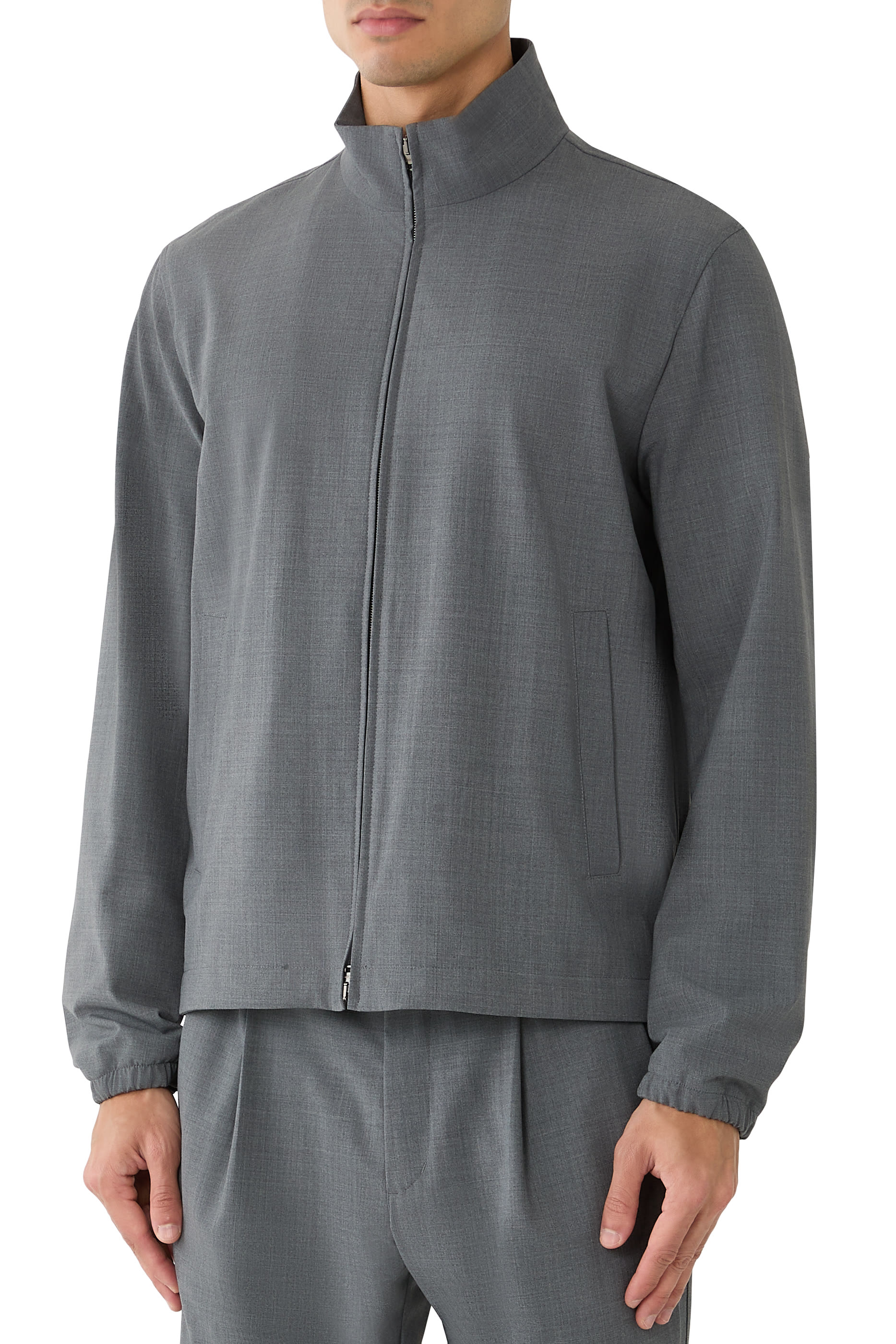 Bomber Jacket in Cool Stretch Wool