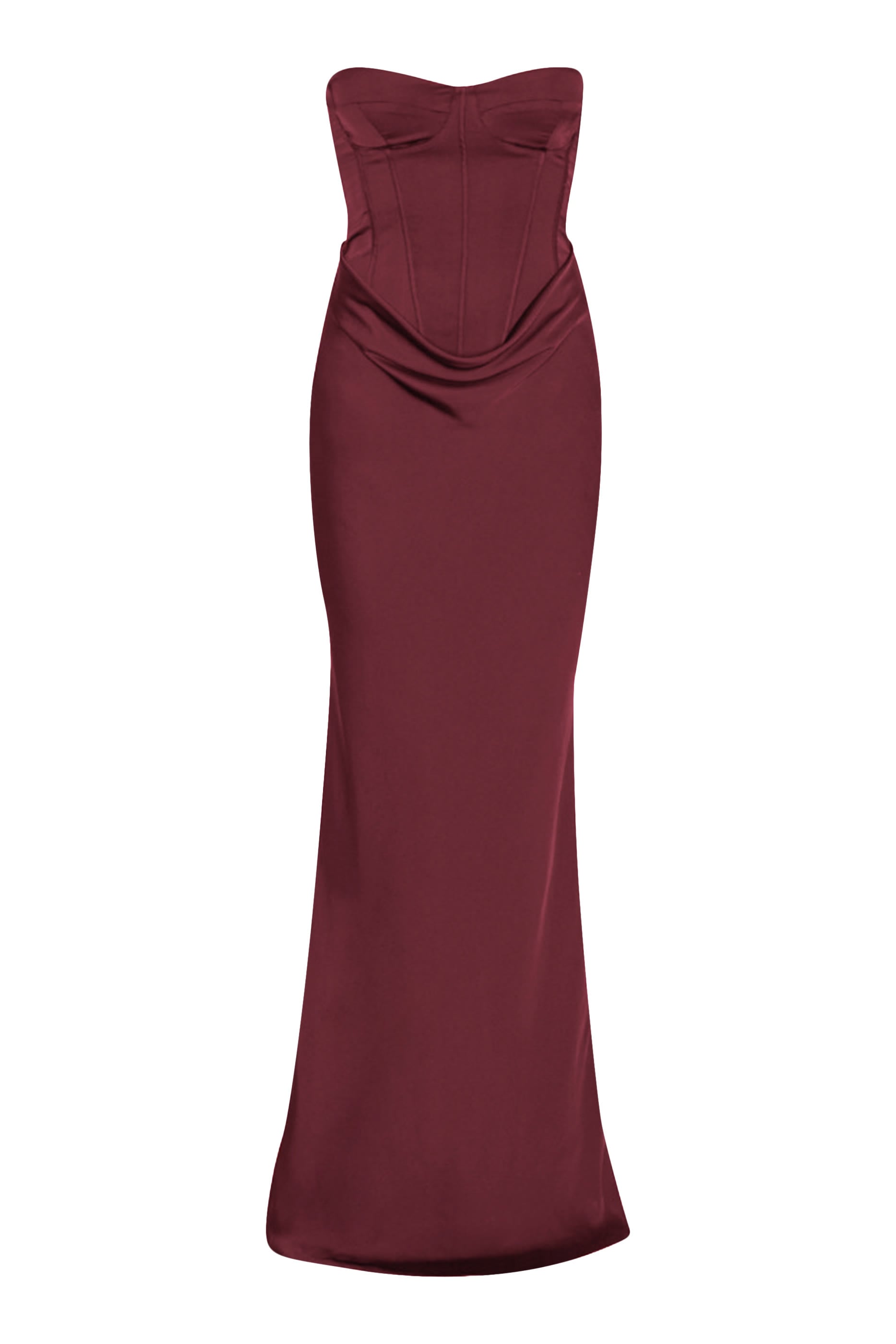 فستان طويل بنمط مشد ستان