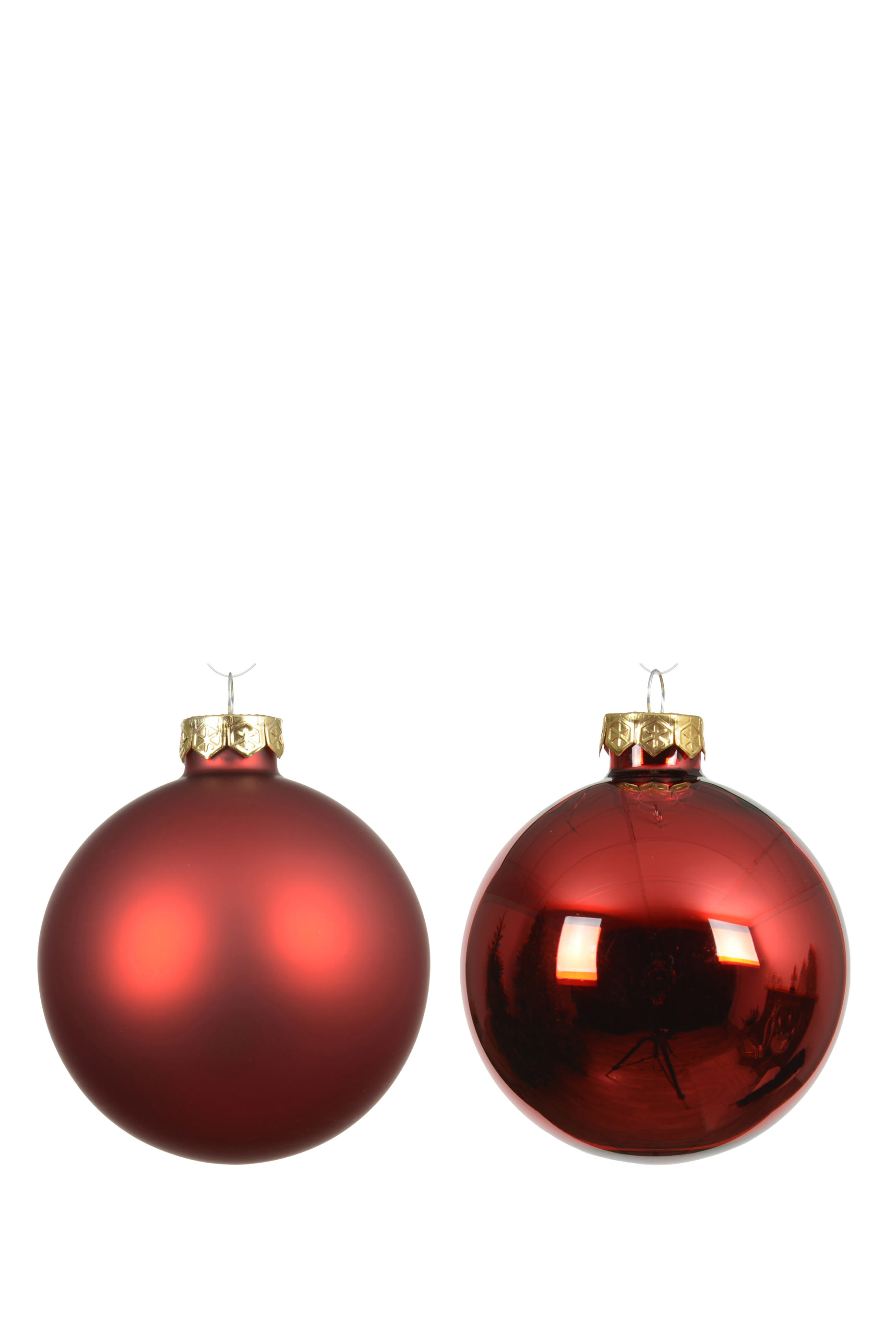  Baubles Glass Shiny-Matt Mix, Set of 4